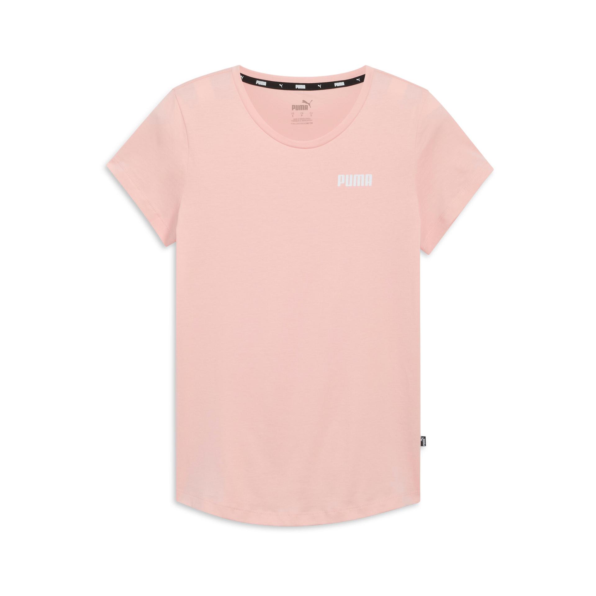 puma essentials women's t-shirt in pink, size l