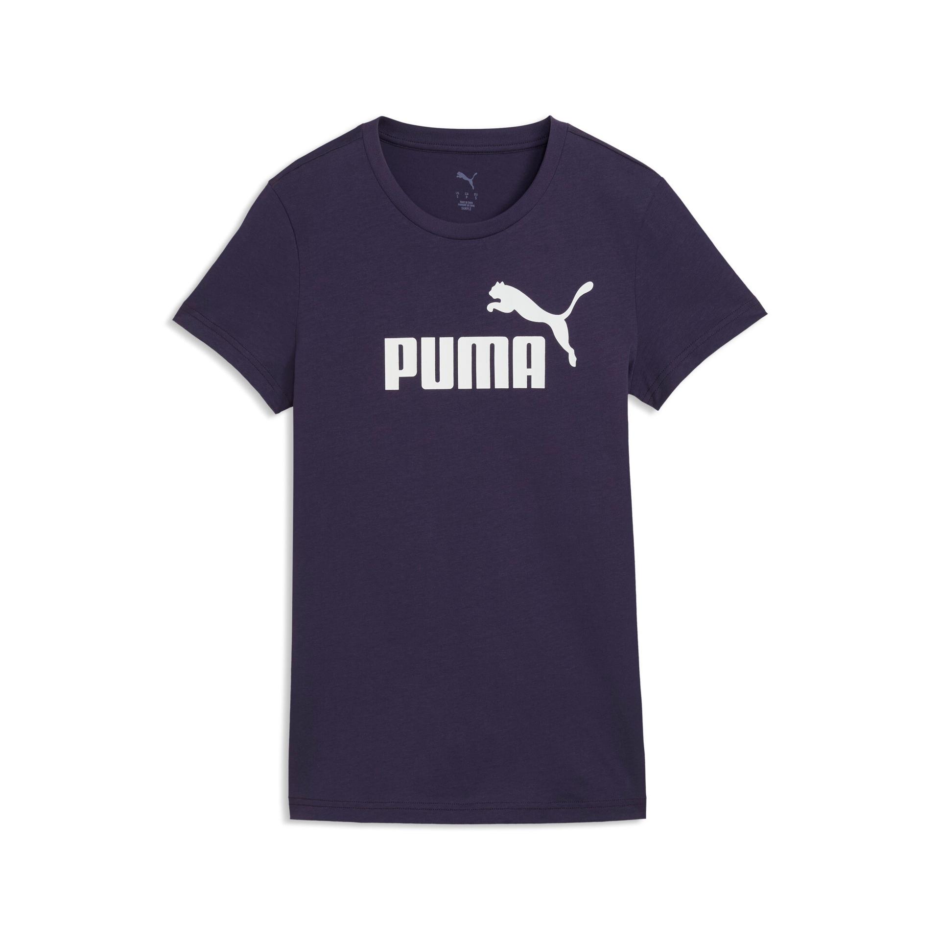puma essentials women's t-shirt in purple, size m