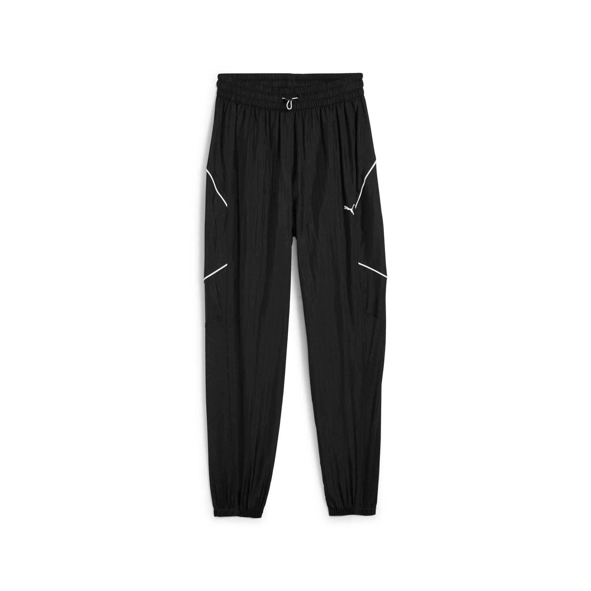 puma fit "move" women's woven training pants in black, size s