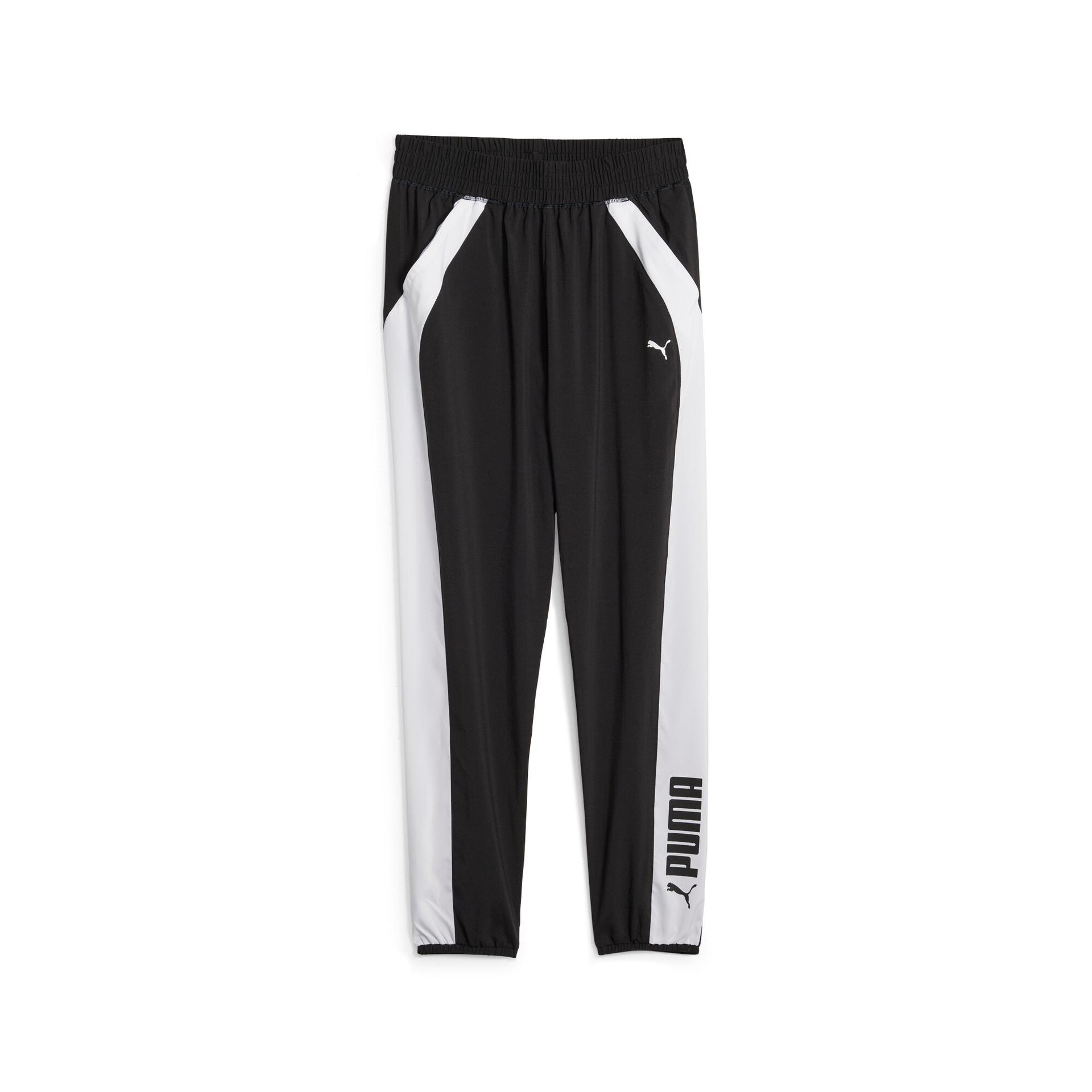 puma fit women's woven training jogger in black, size s