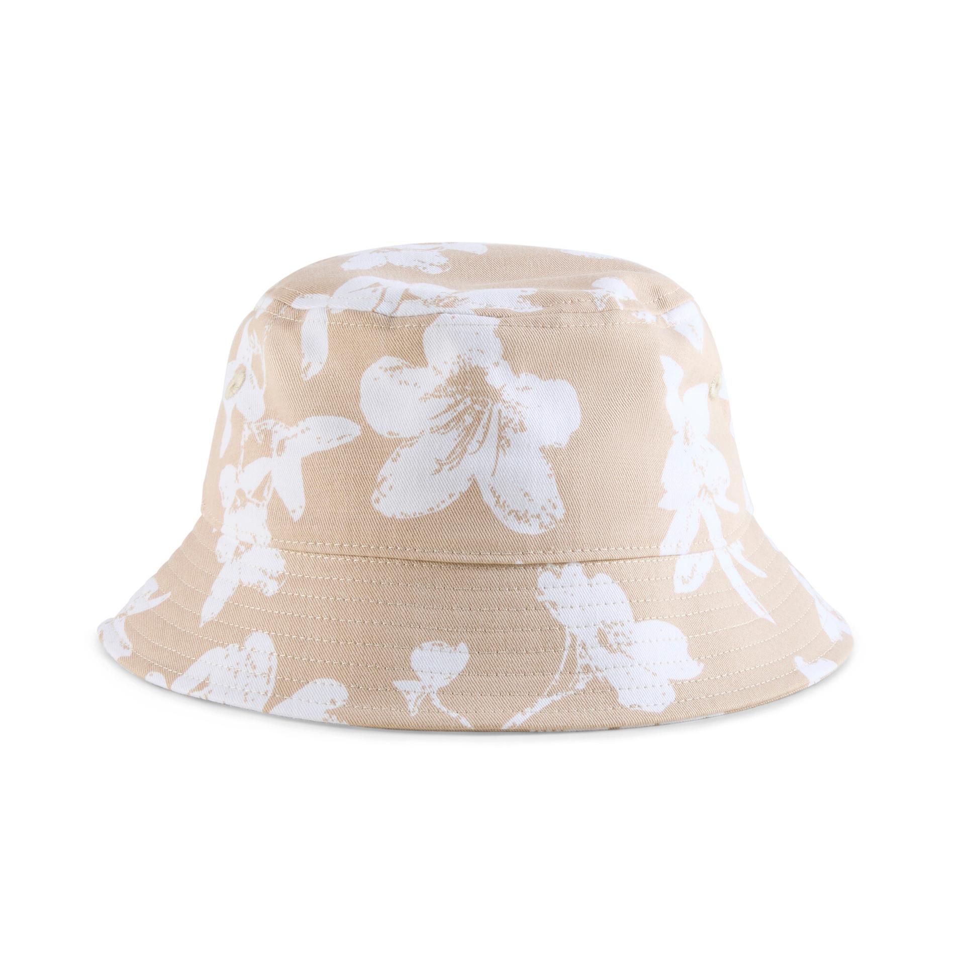 puma floral women's bucket cap in beige