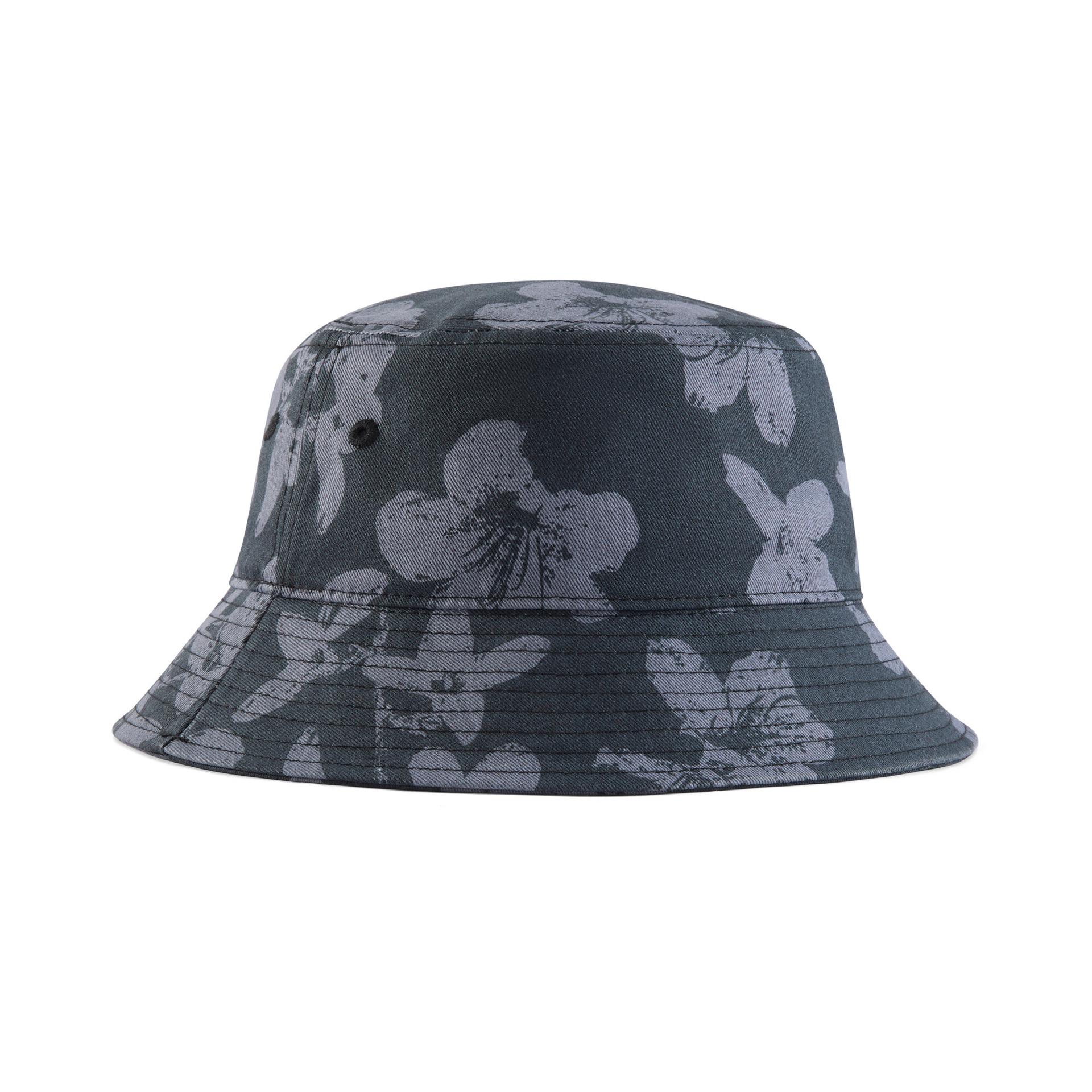 puma floral women's bucket cap in black