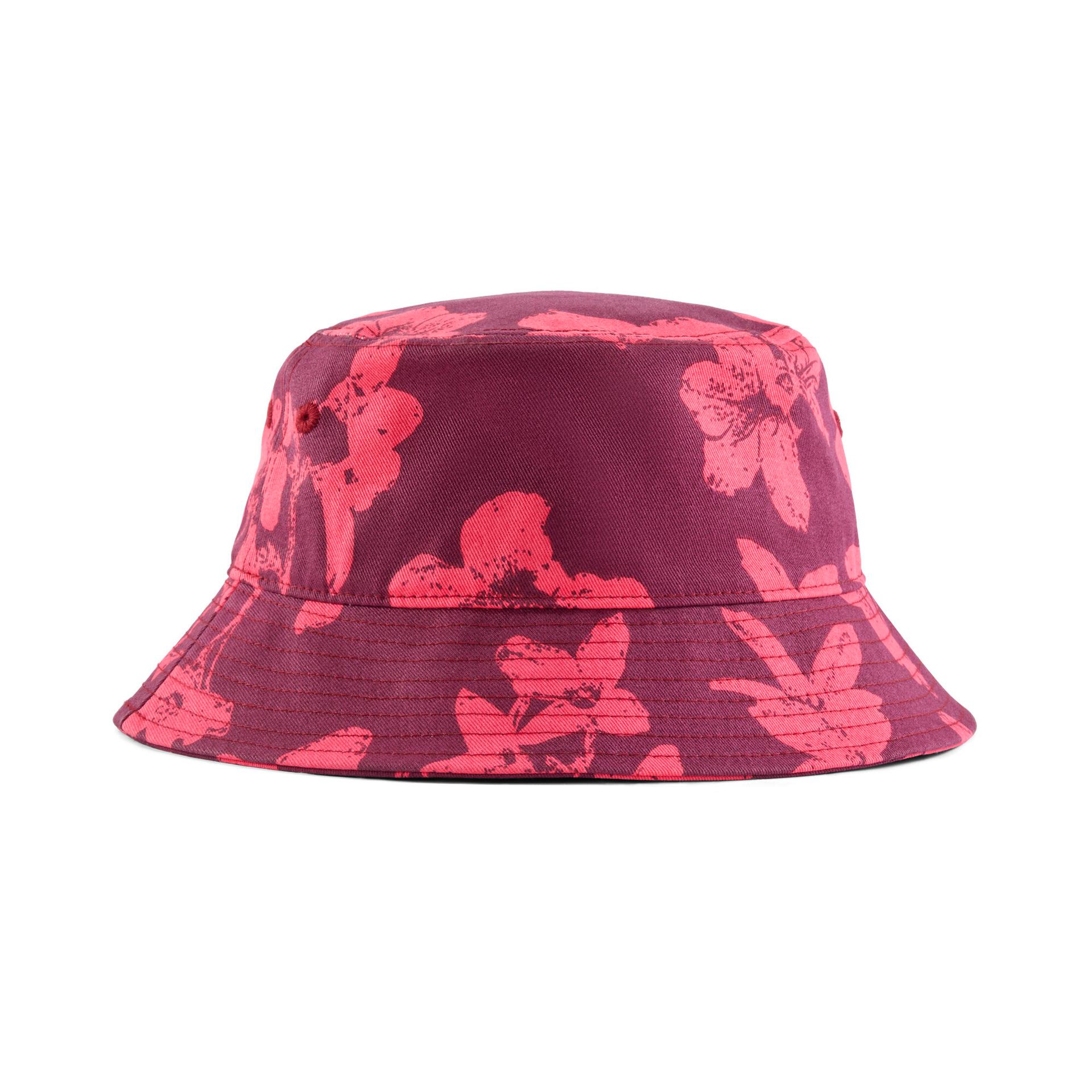 puma floral women's bucket cap in red