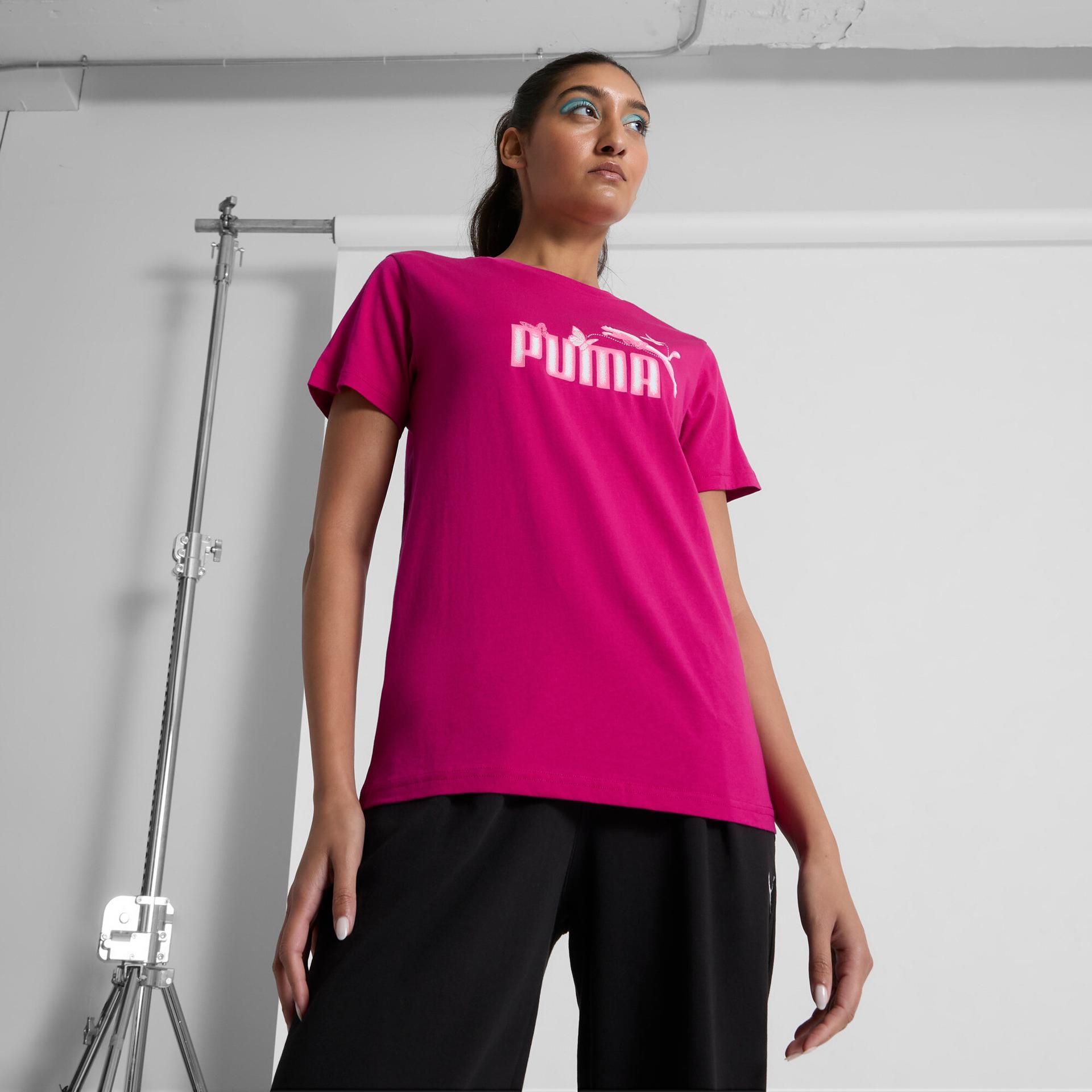 puma flutter women's t-shirt in pink, size xxl