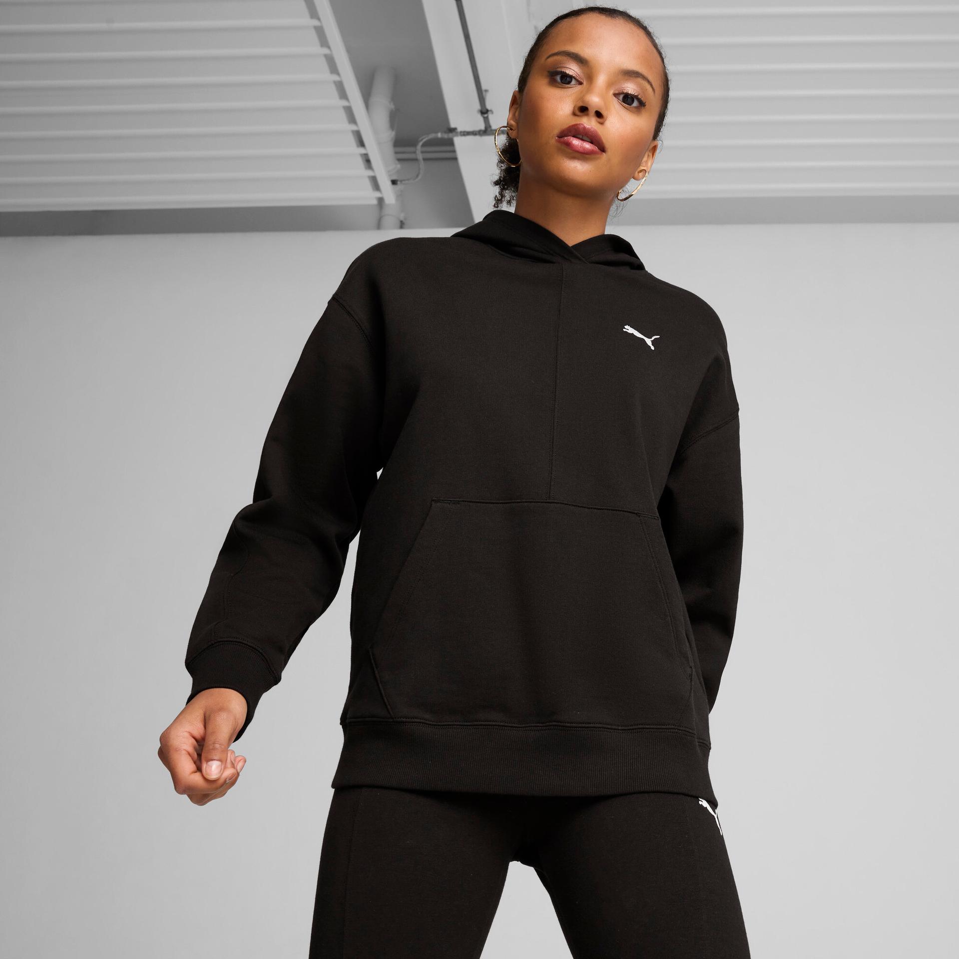 puma her hoodie women in black, size s