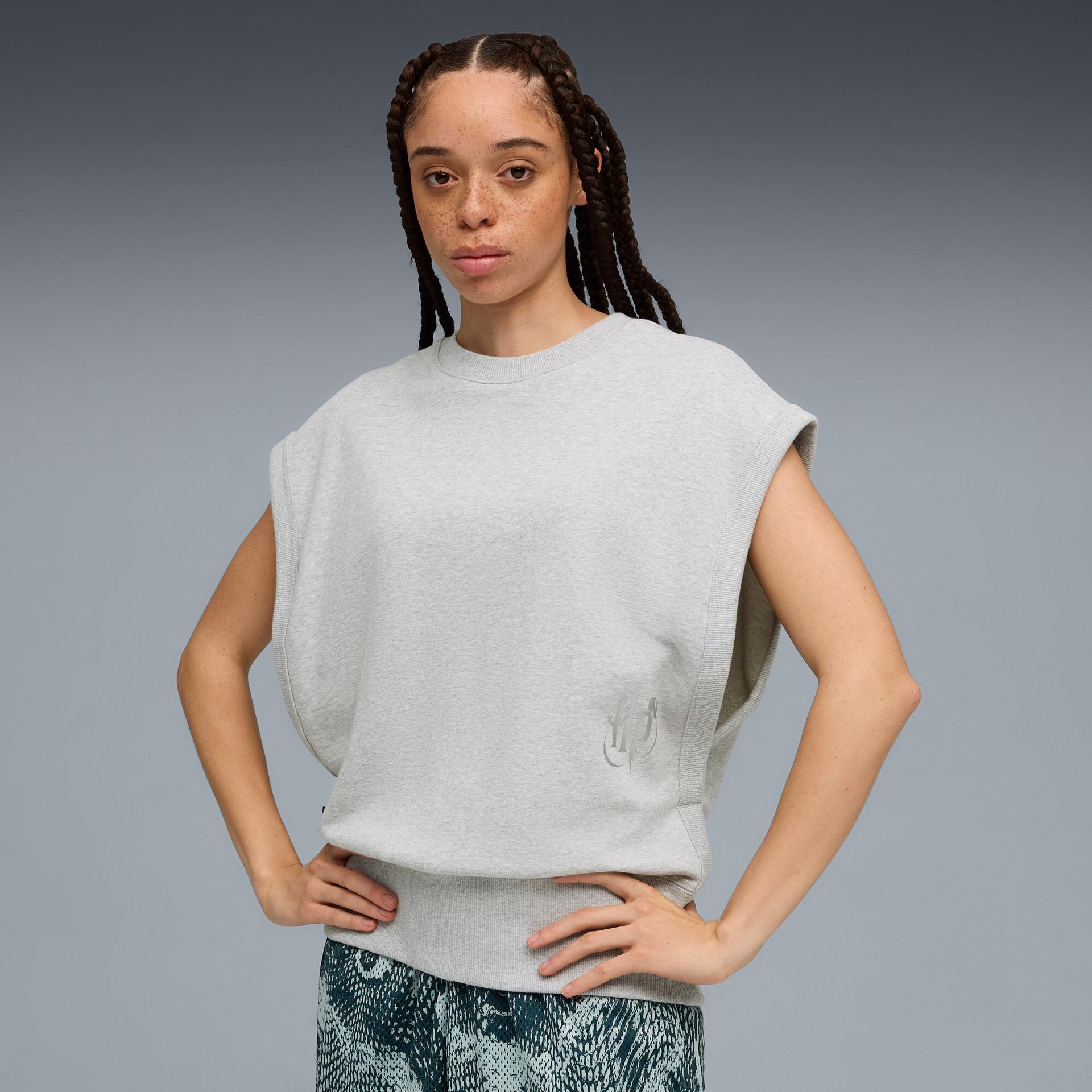 puma hoops x harry potterâ¢ women's basketball top in grey, size xs