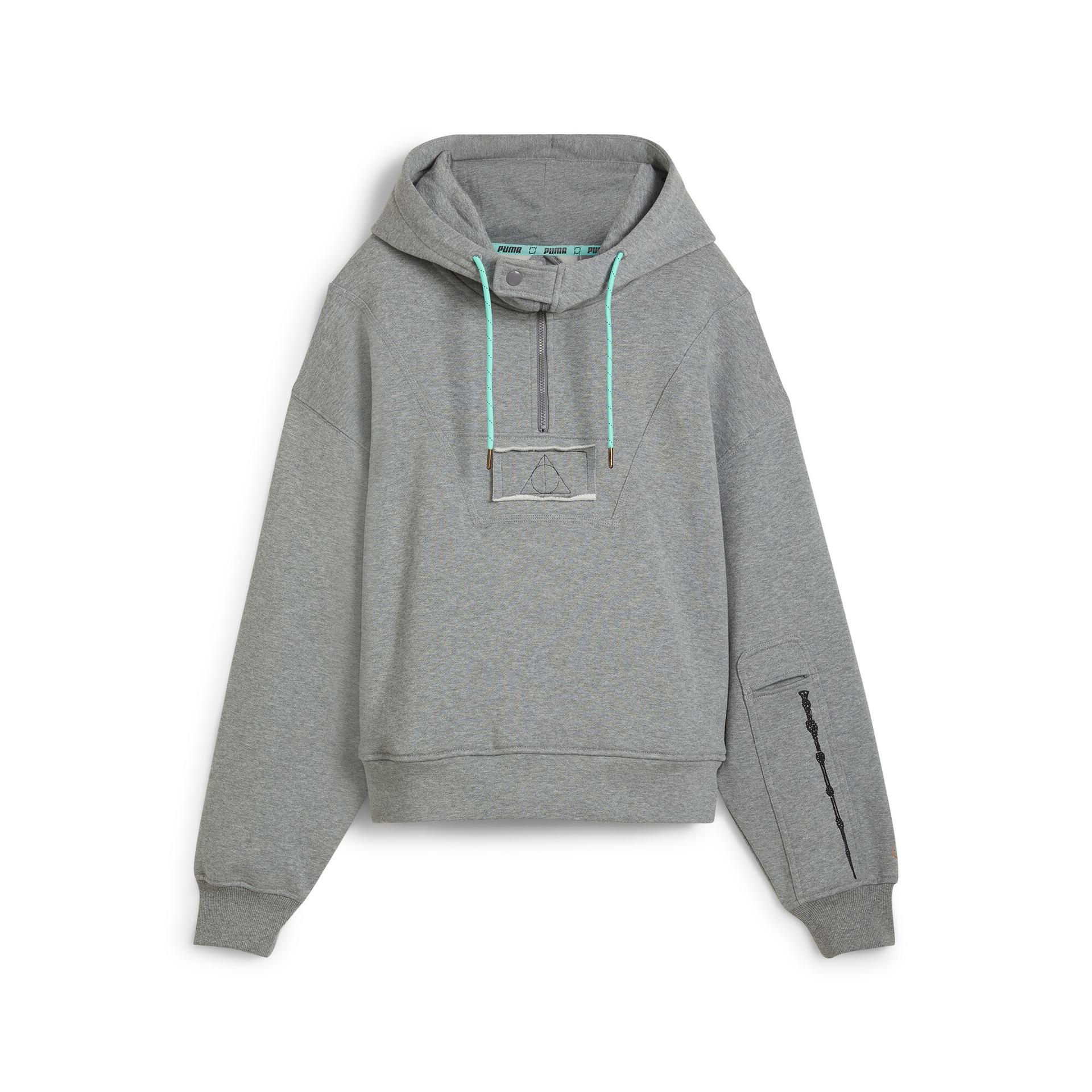 puma hoops x harry potterâ¢ women's half-zip top in grey, size m