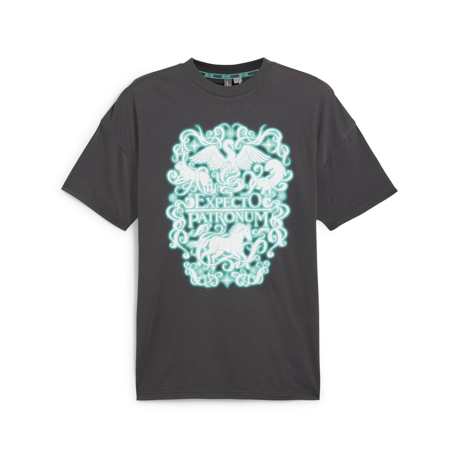 puma hoops x harry potterâ¢ women's t-shirt i in grey, size xl