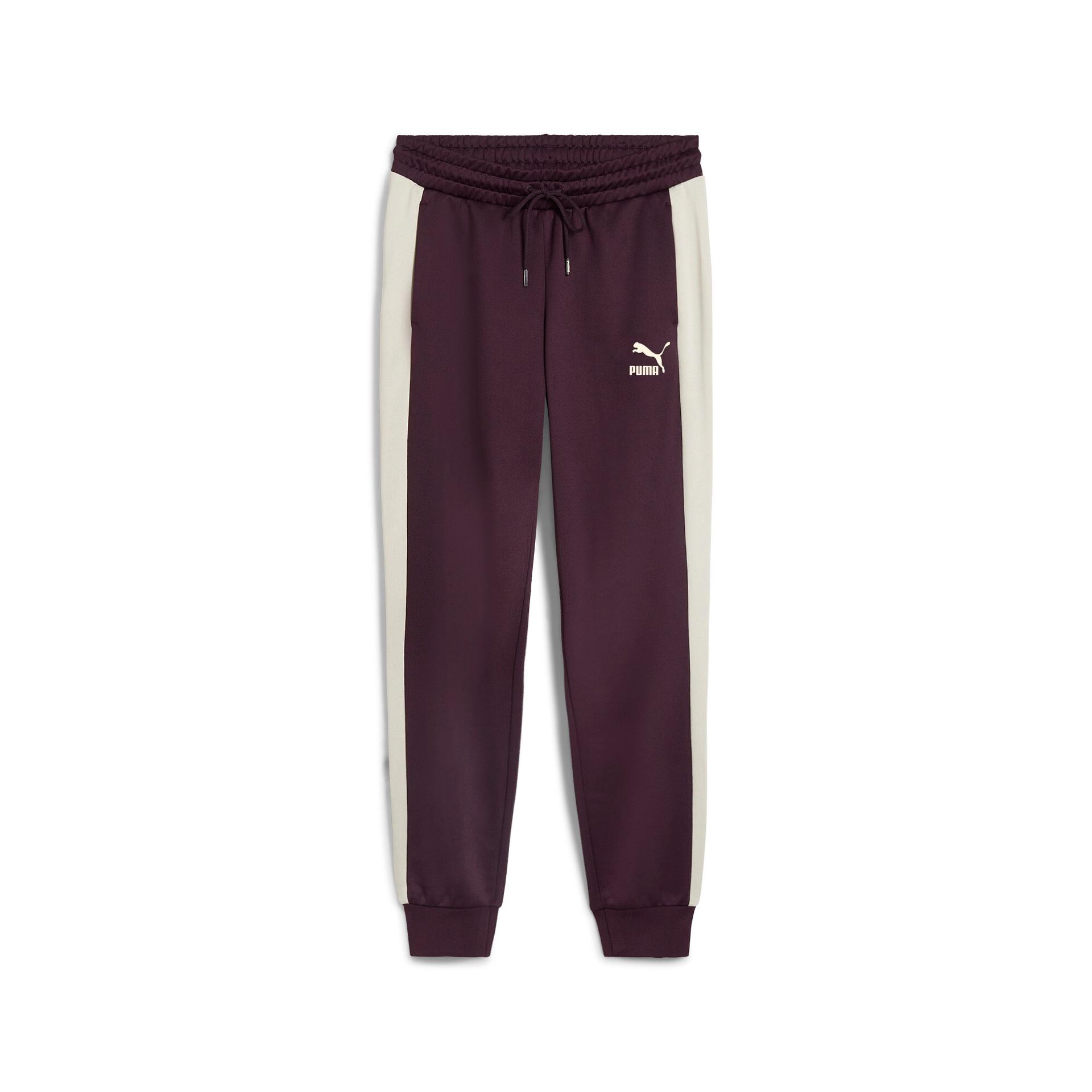 puma iconic t7 women's track pants in purple, size l