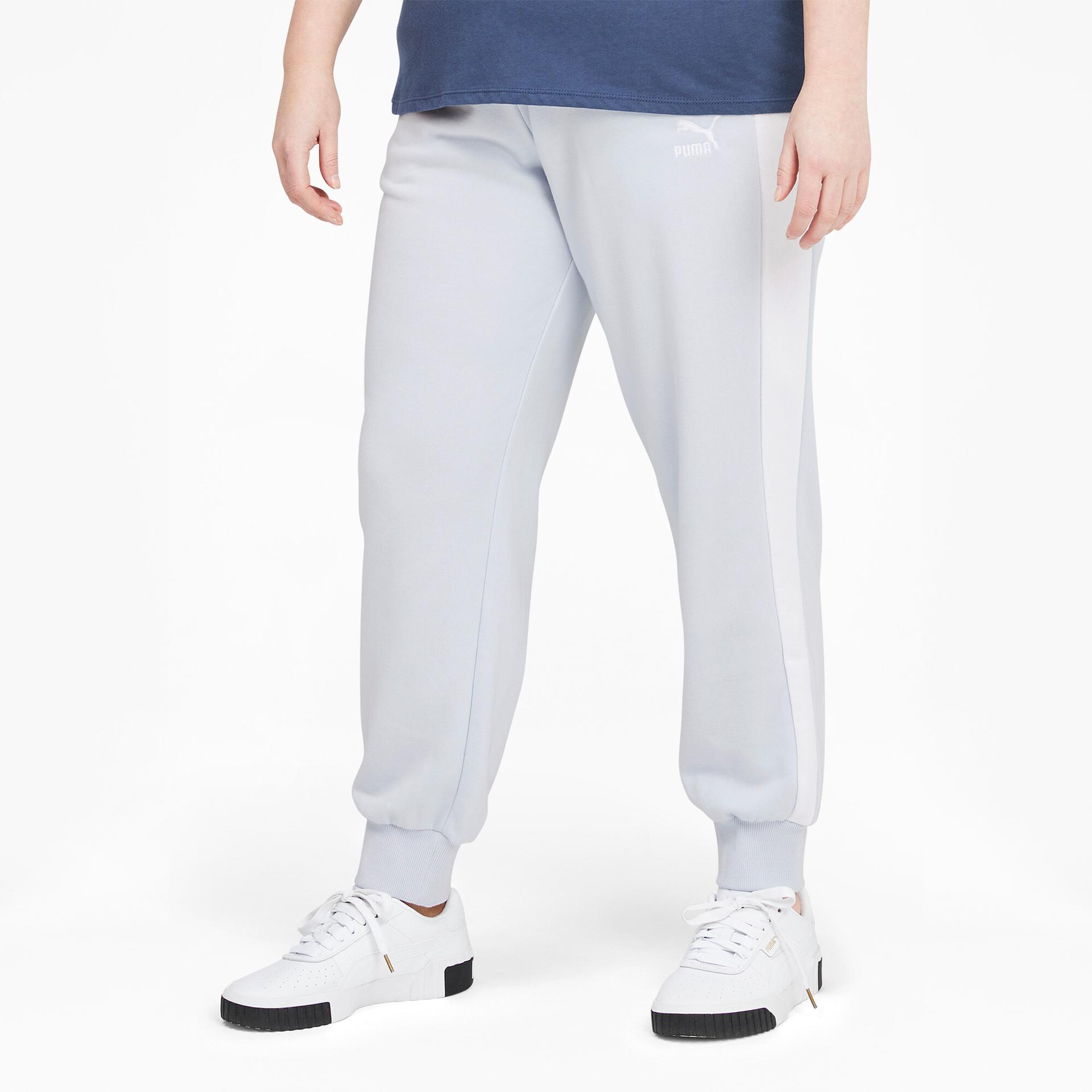 puma iconic t7 women's track pants pl in blue, size 3x