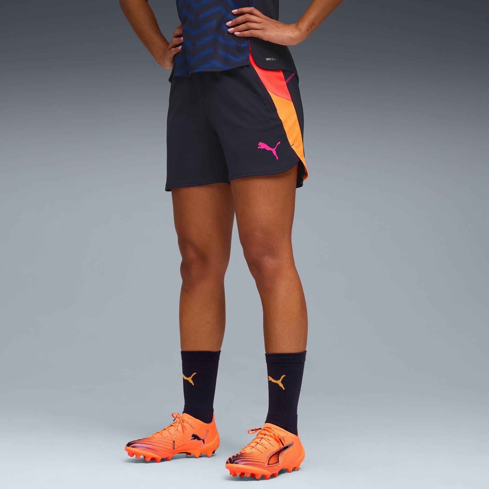 puma individualblaze women's soccer shorts in blue, size l