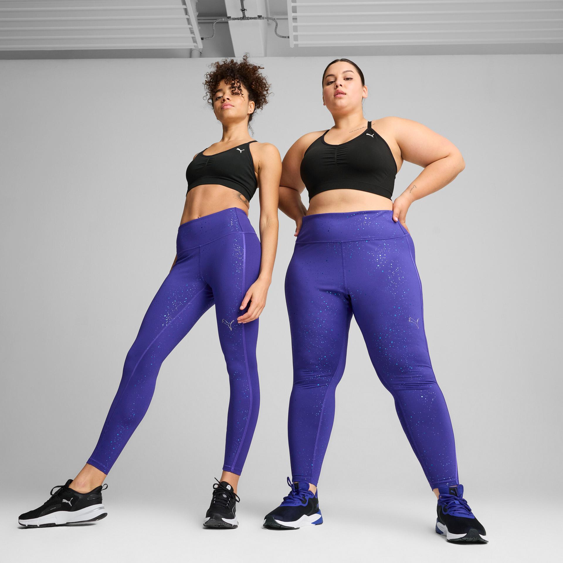 puma intergalactic women's high-waist 7/8 tights in blue, size 3xl