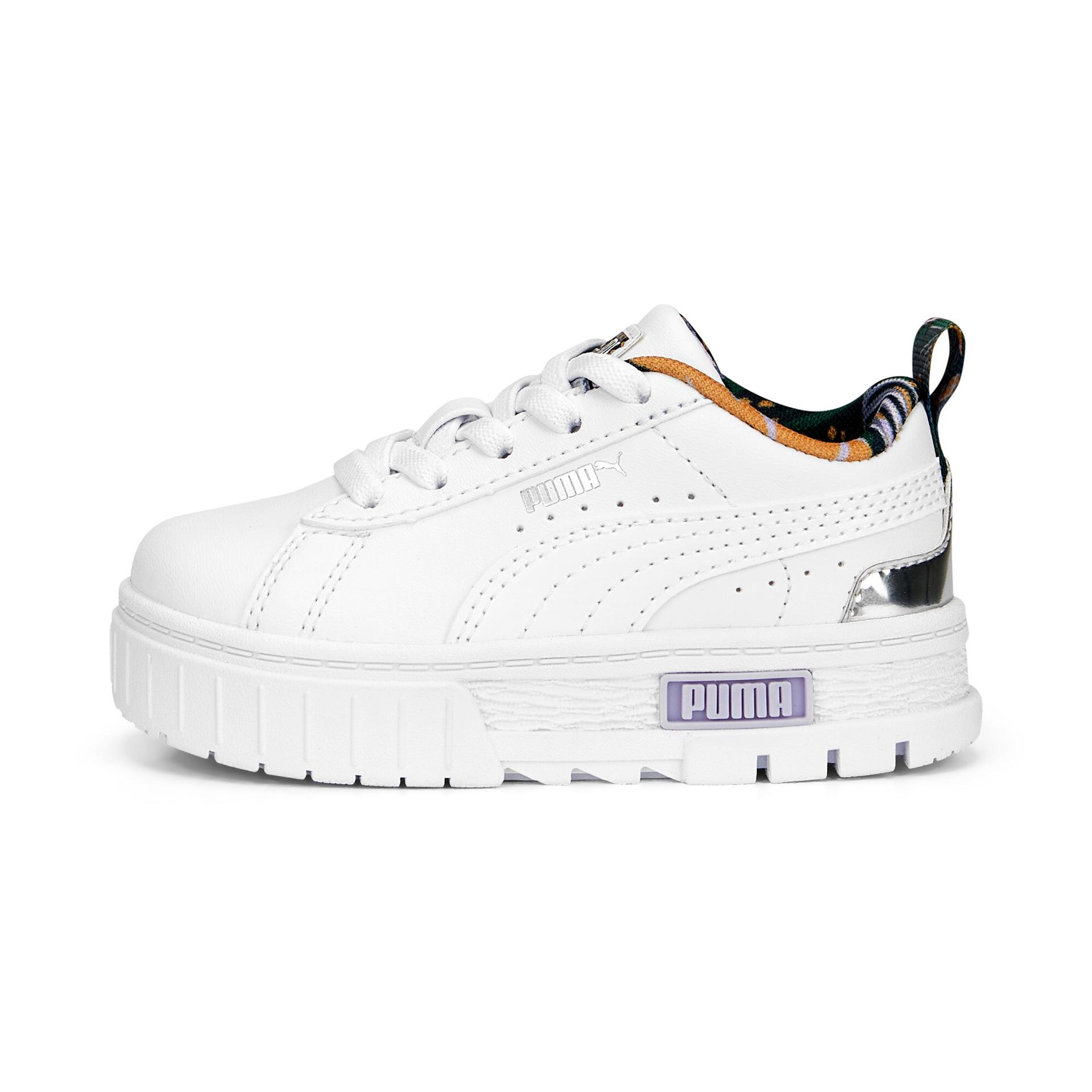 puma mayze vacay queen alternative closure toddler's sneakers in white, size 5