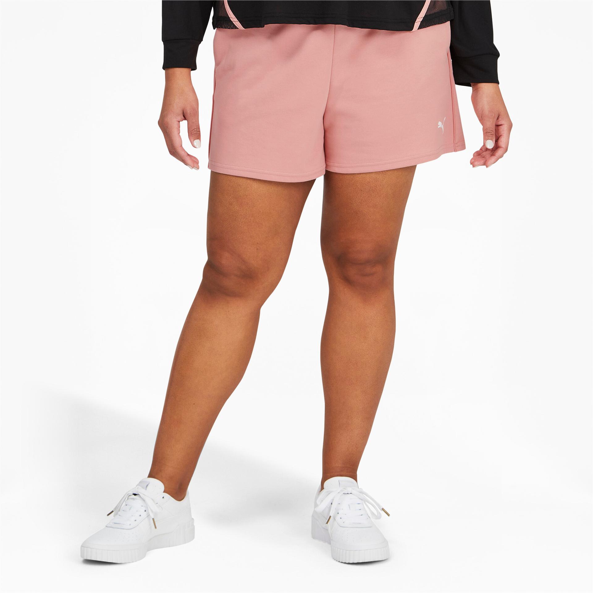 puma modern sports women's 4" shorts in pink, size 2x