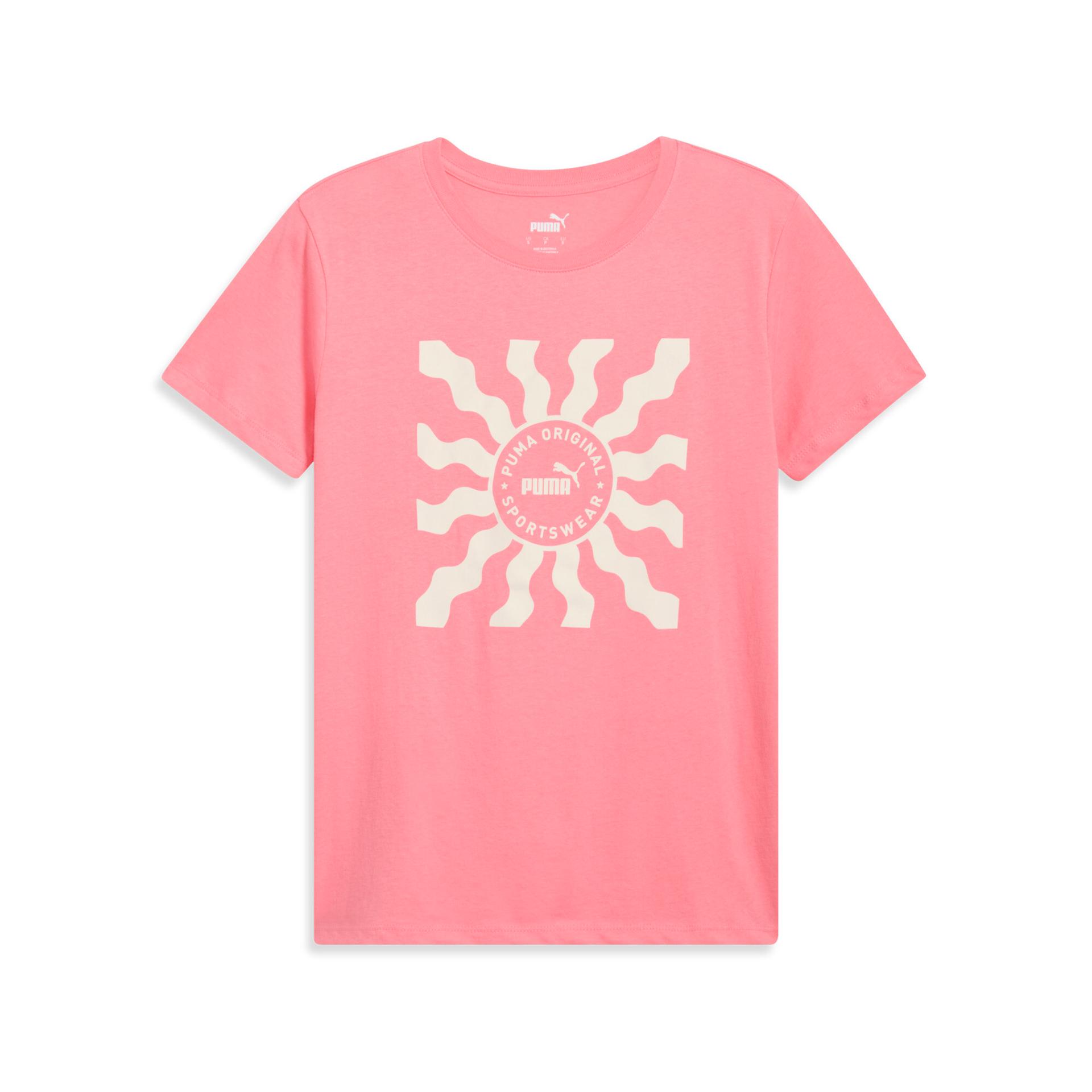 puma novelty sun women's t-shirt in pink, size xxl