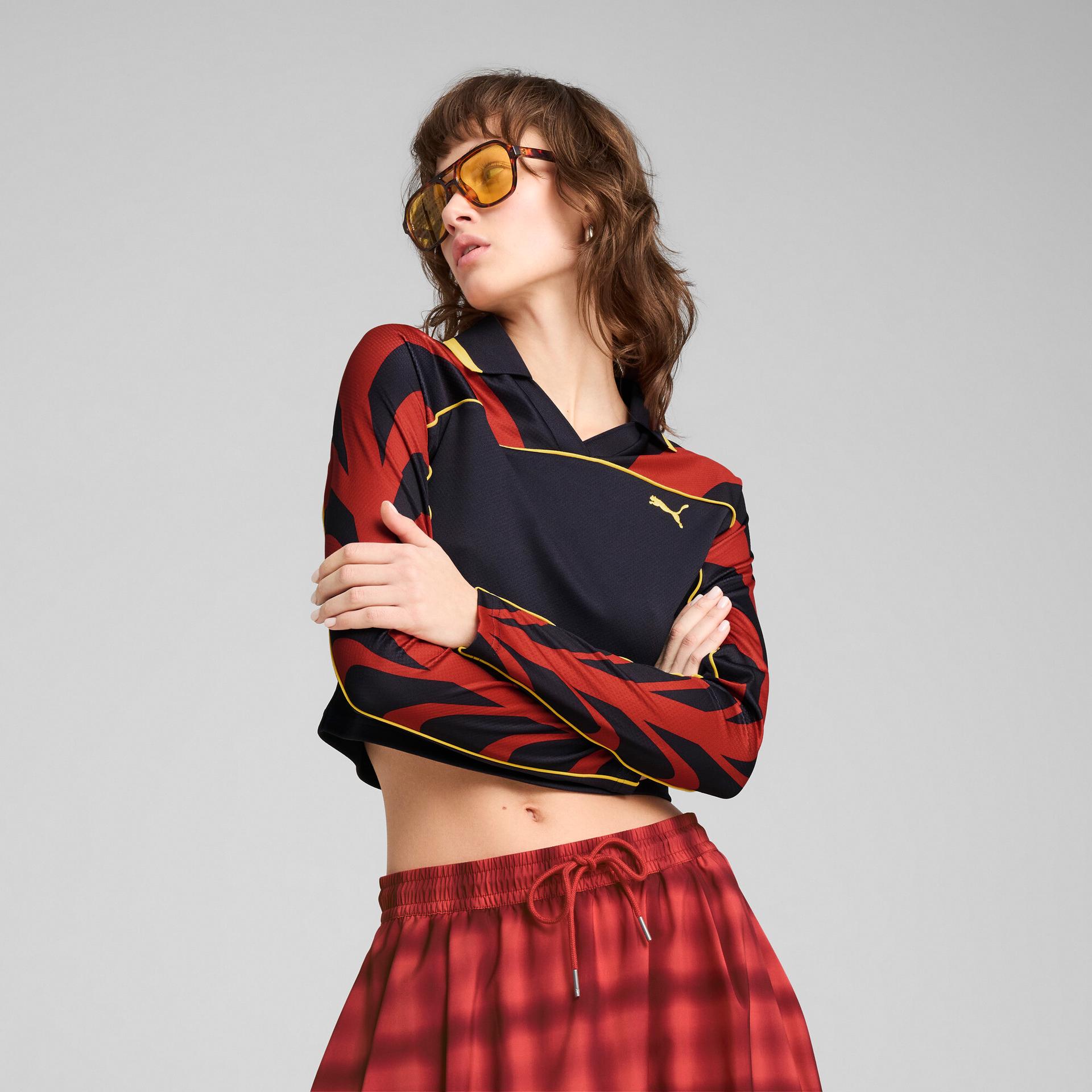 puma road to unity women's soccer jersey baby t-shirt in blue, size xs