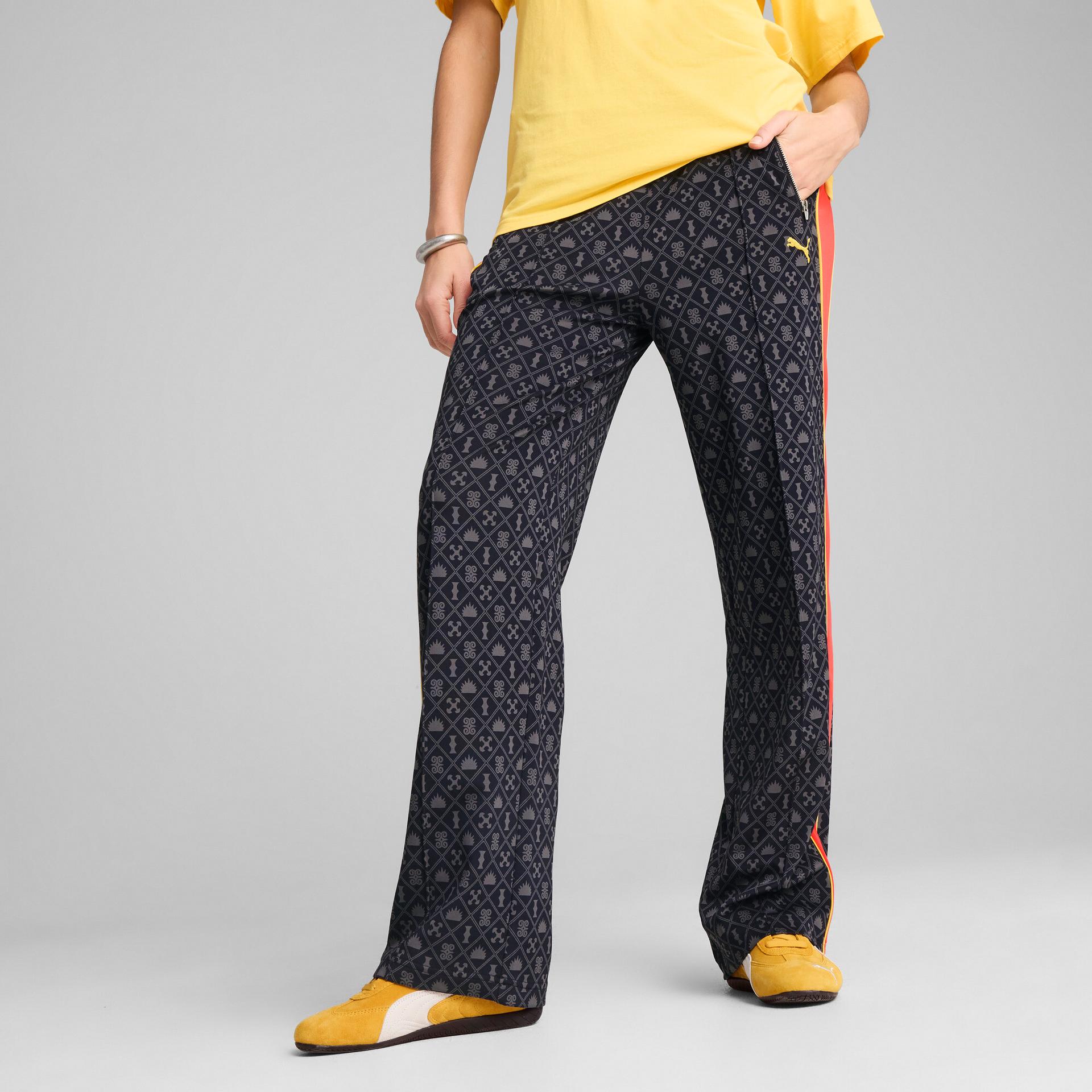 puma road to unity women's straight track pants in blue, size s