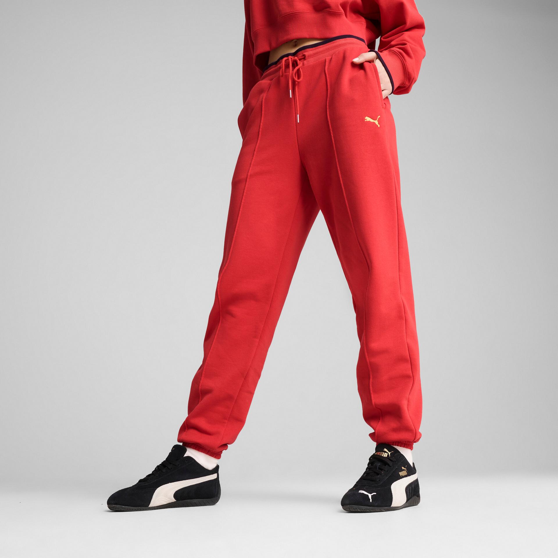 puma road to unity women's sweatpants in red, size l
