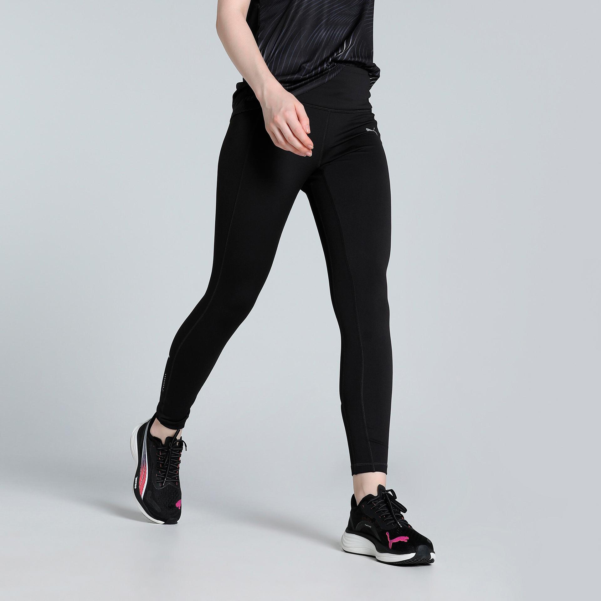 puma run microfleece tights women in black, size s