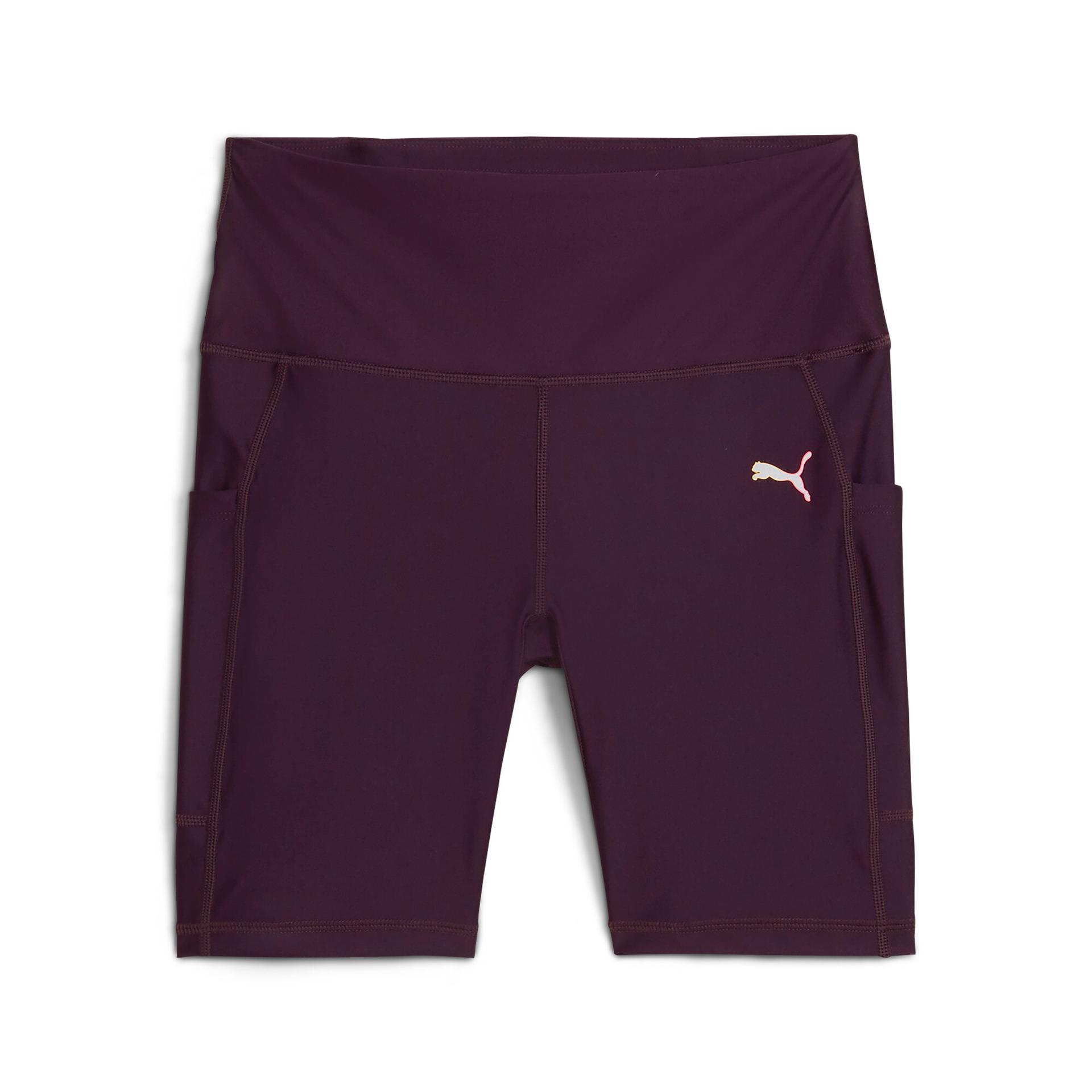 puma run ultraform 6" women's tight shorts in purple, size s