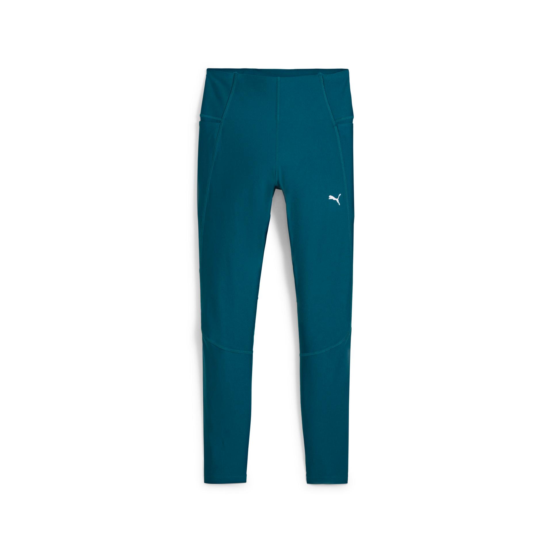 puma run ultraform high-waisted full-length women's running tights in blue, size xl