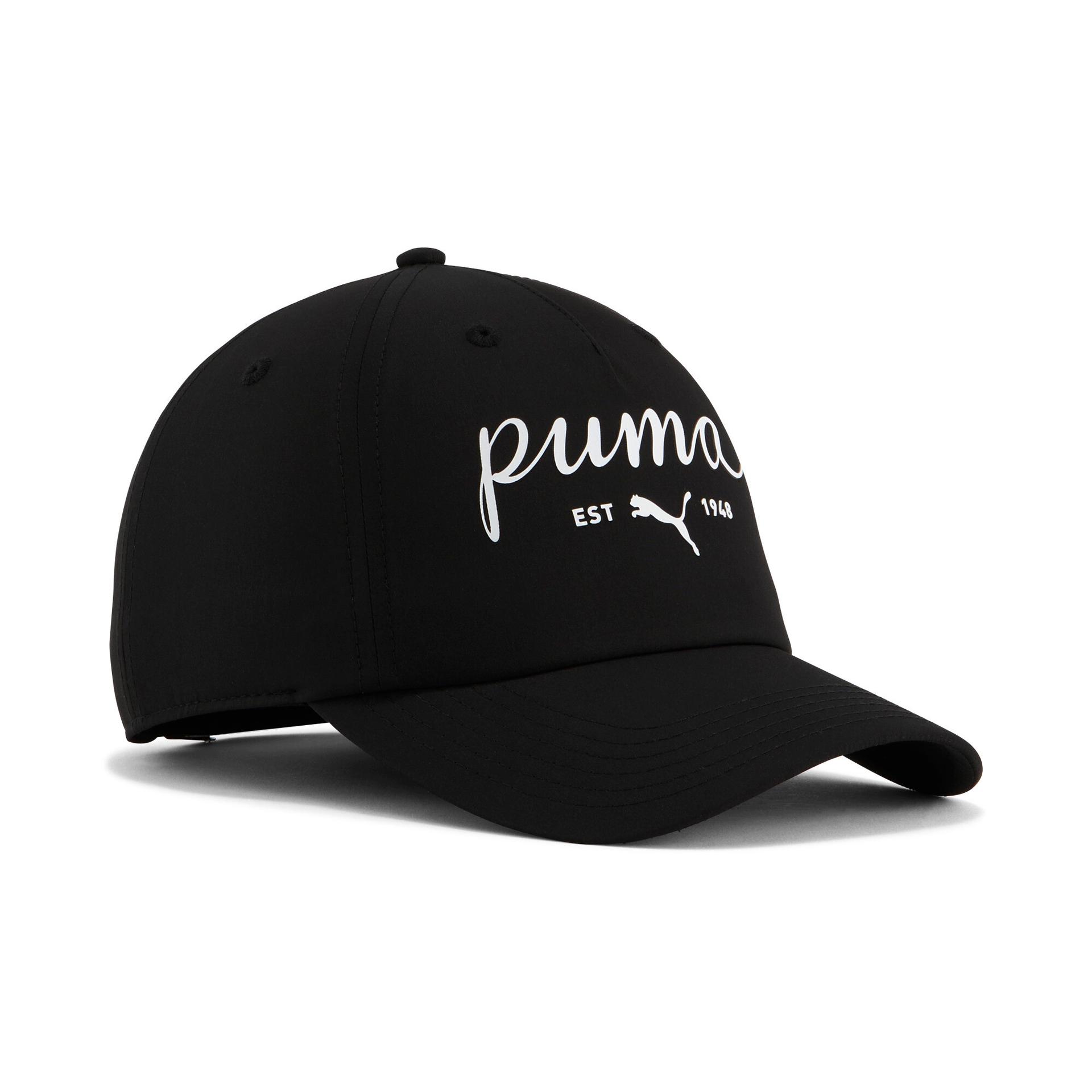 puma script women's adjustable cap in black