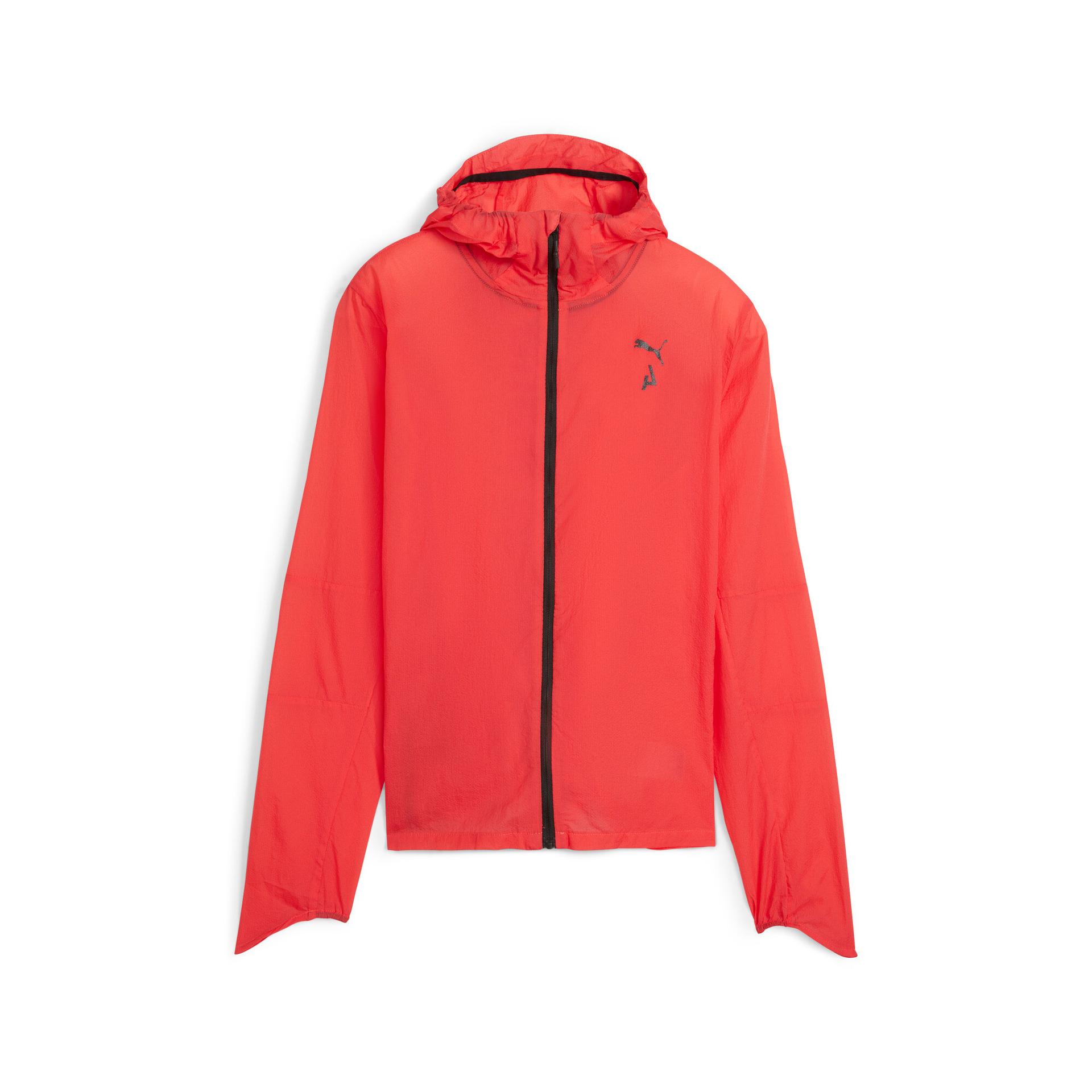 puma seasons ultra trail women's jacket in red, size xs