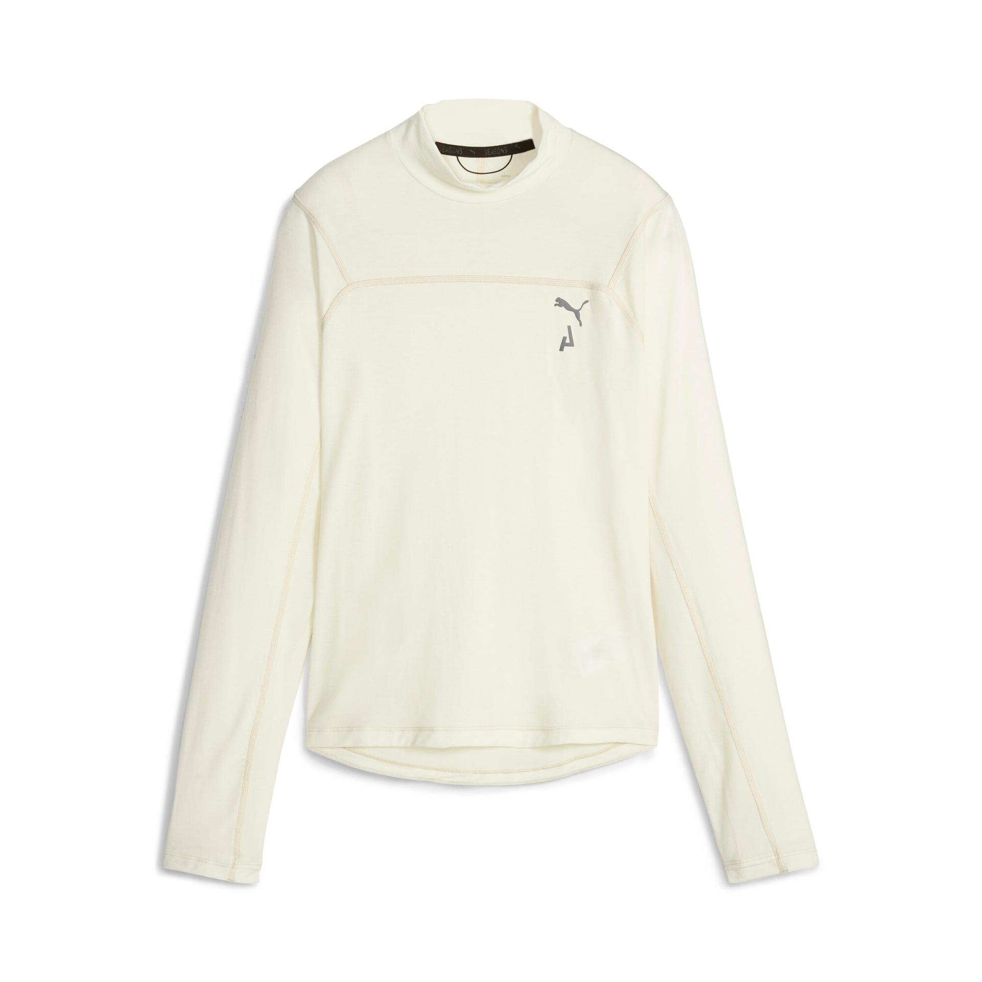 puma seasons women's long sleeve t-shirt in white, size s
