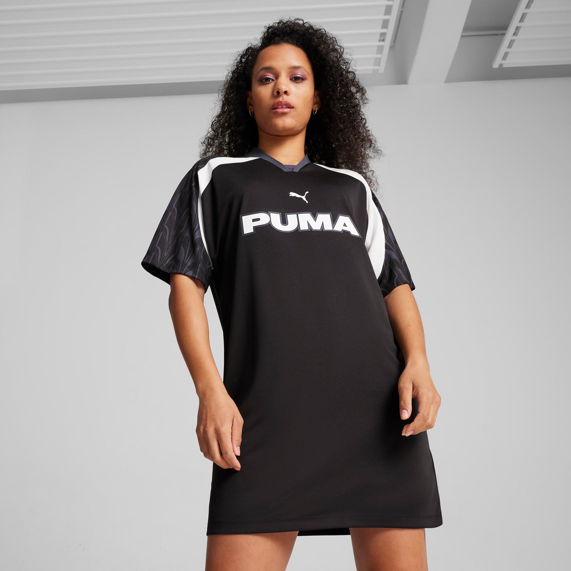 puma soccer jersey women's dress in black, size xxs