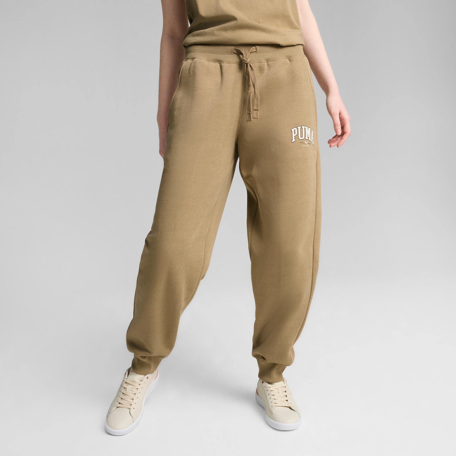 puma squad women's pants in beige, size m