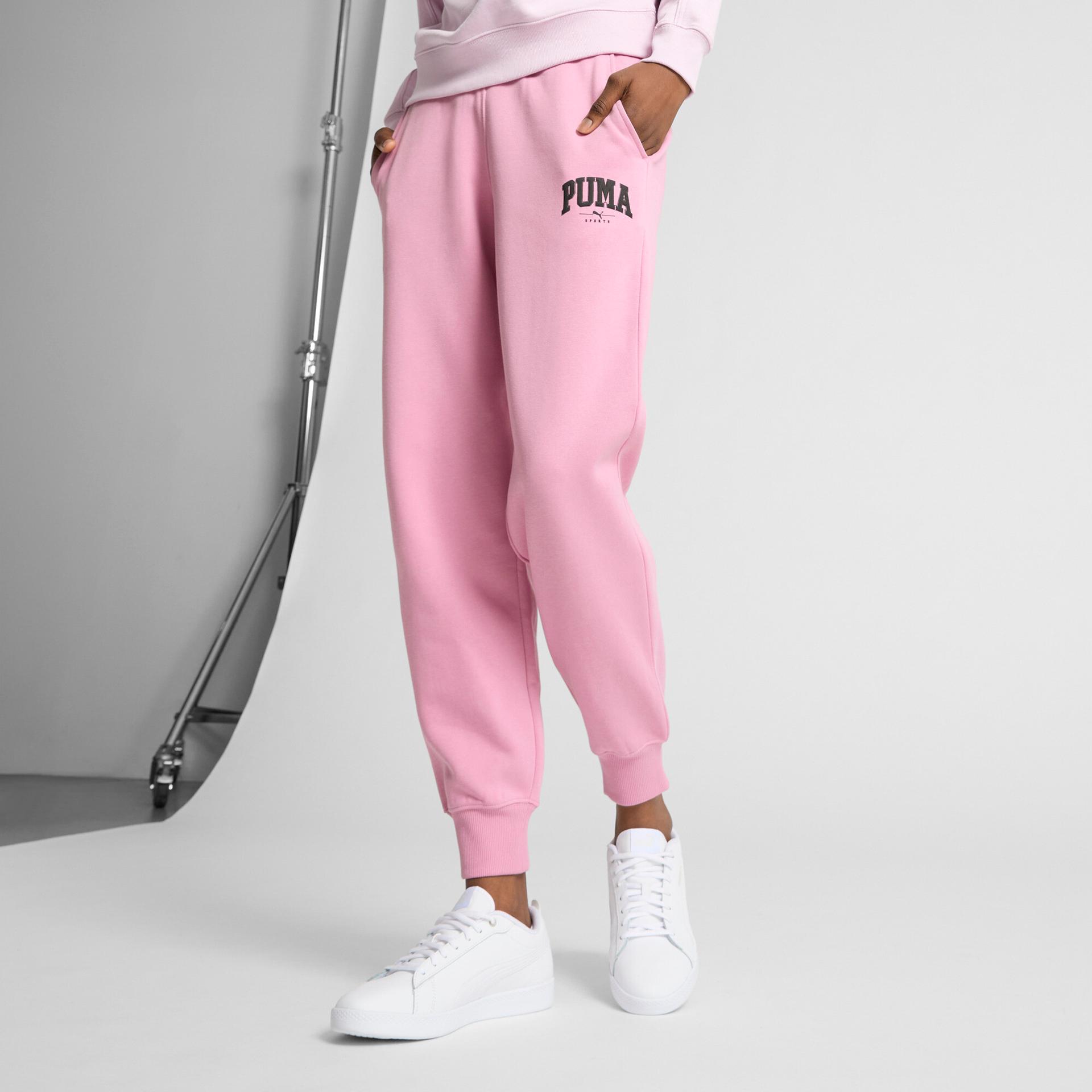 puma squad women's pants in pink, size xxl