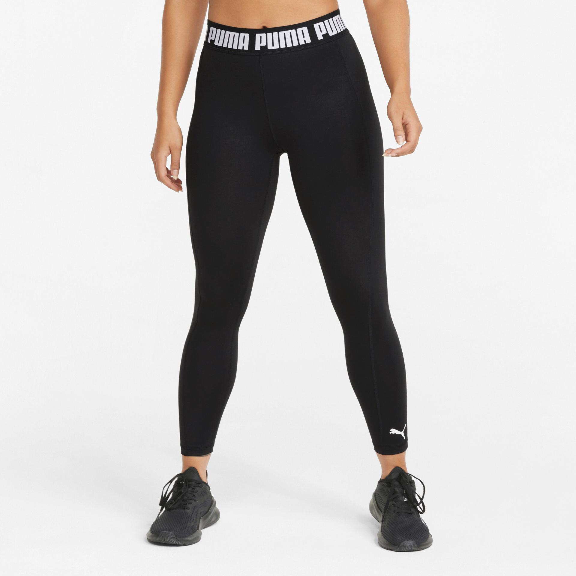 puma strong high waisted women's training leggings in black, size s