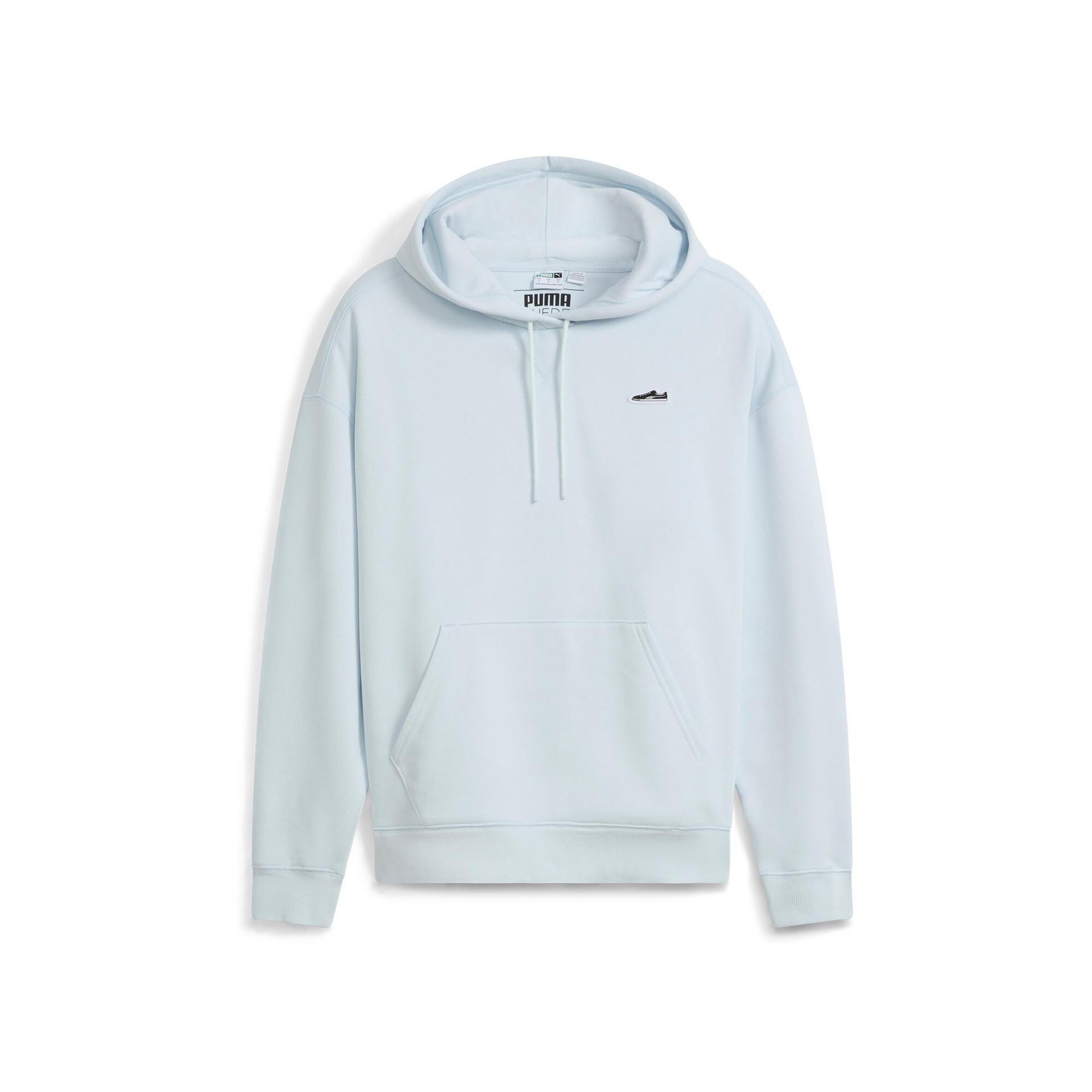 puma suede logo women's hoodie in blue, size xxl