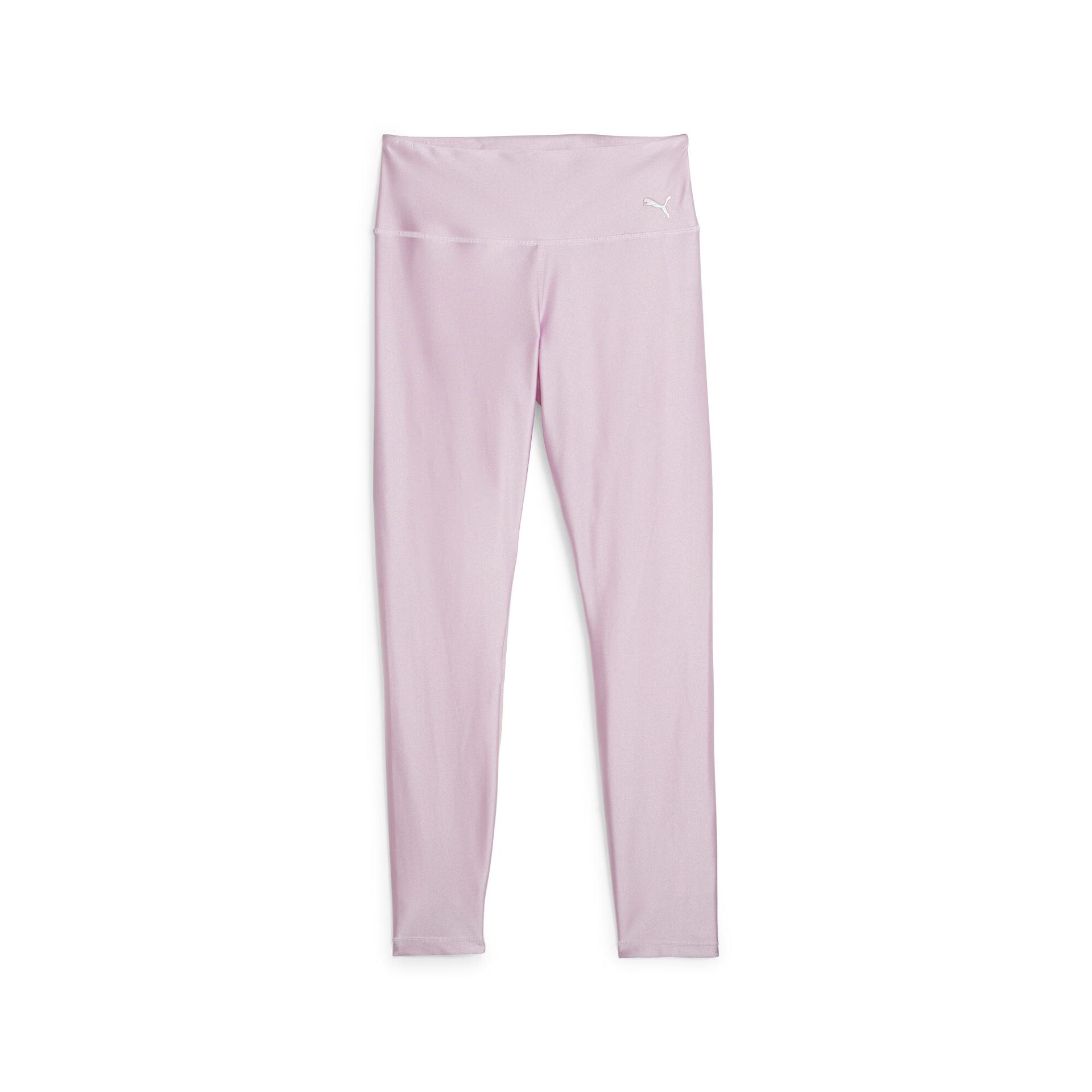 puma summer daze women's 7/8 high-waisted training tights in purple, size xs