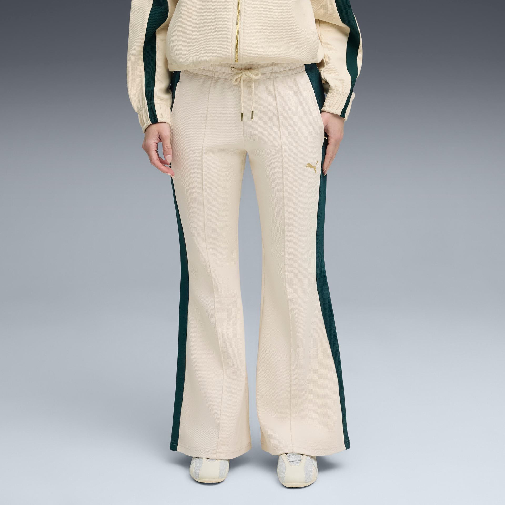 puma t7 women's flared pants shoes in white, size s