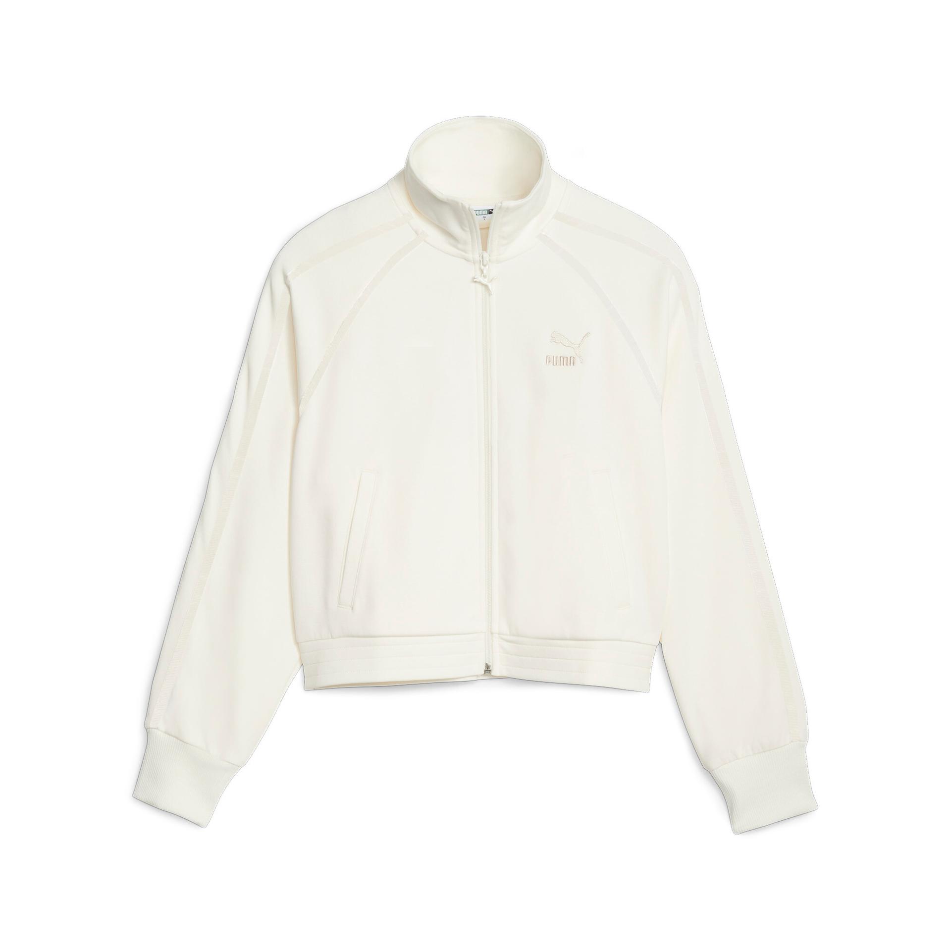 puma t7 women's track jacket in white, size xs