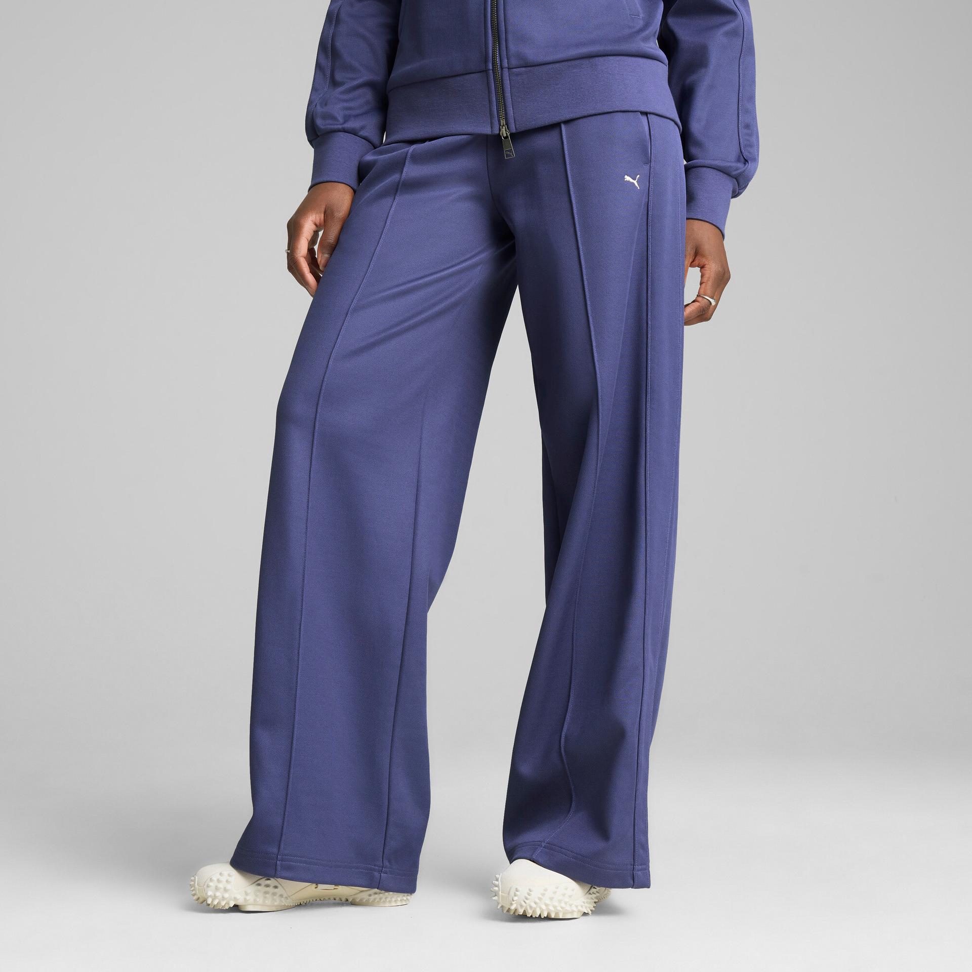 puma t7 women's track pants in blue, size l