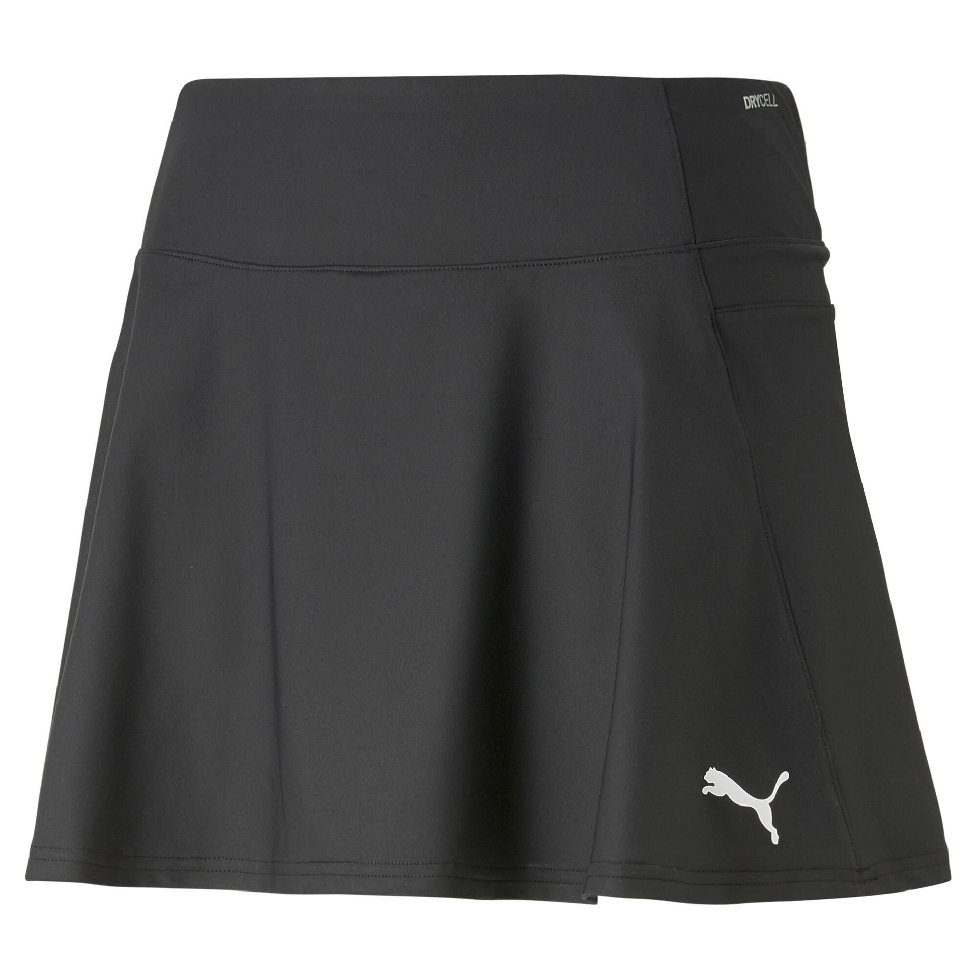 puma teamliga women's skirt in black, size l
