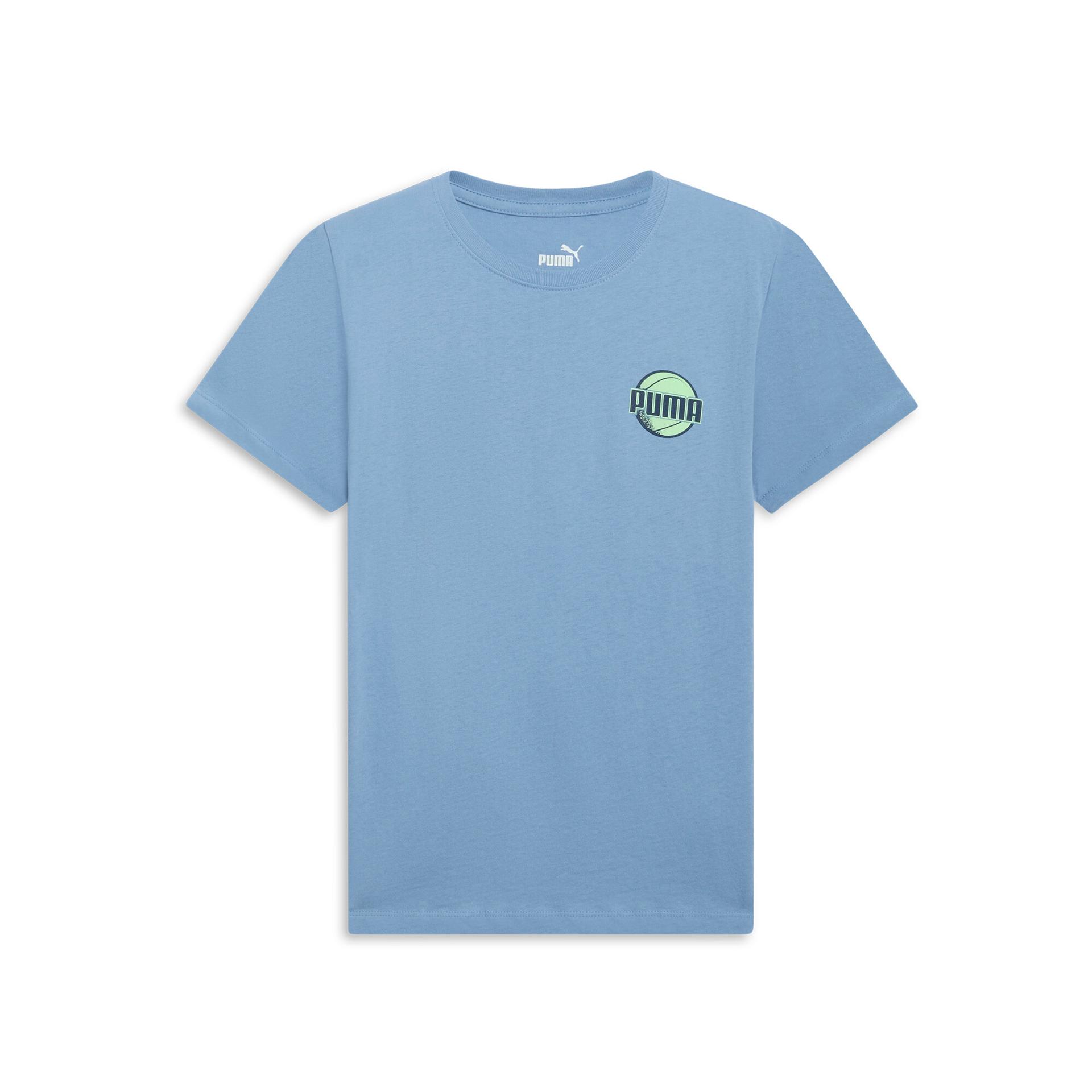 puma tennis court women's t-shirt in blue, size xs