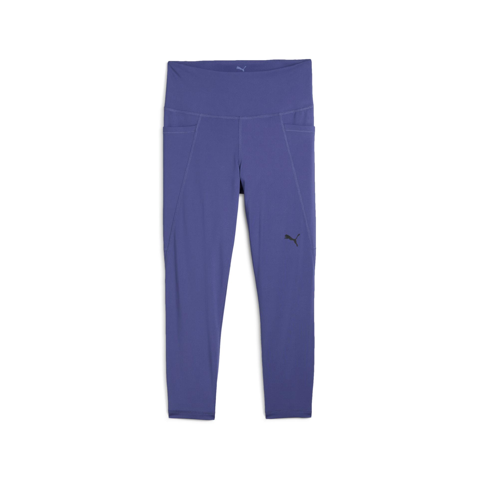 puma train all day essentials women's high-waisted capri training leggings in blue, size xl