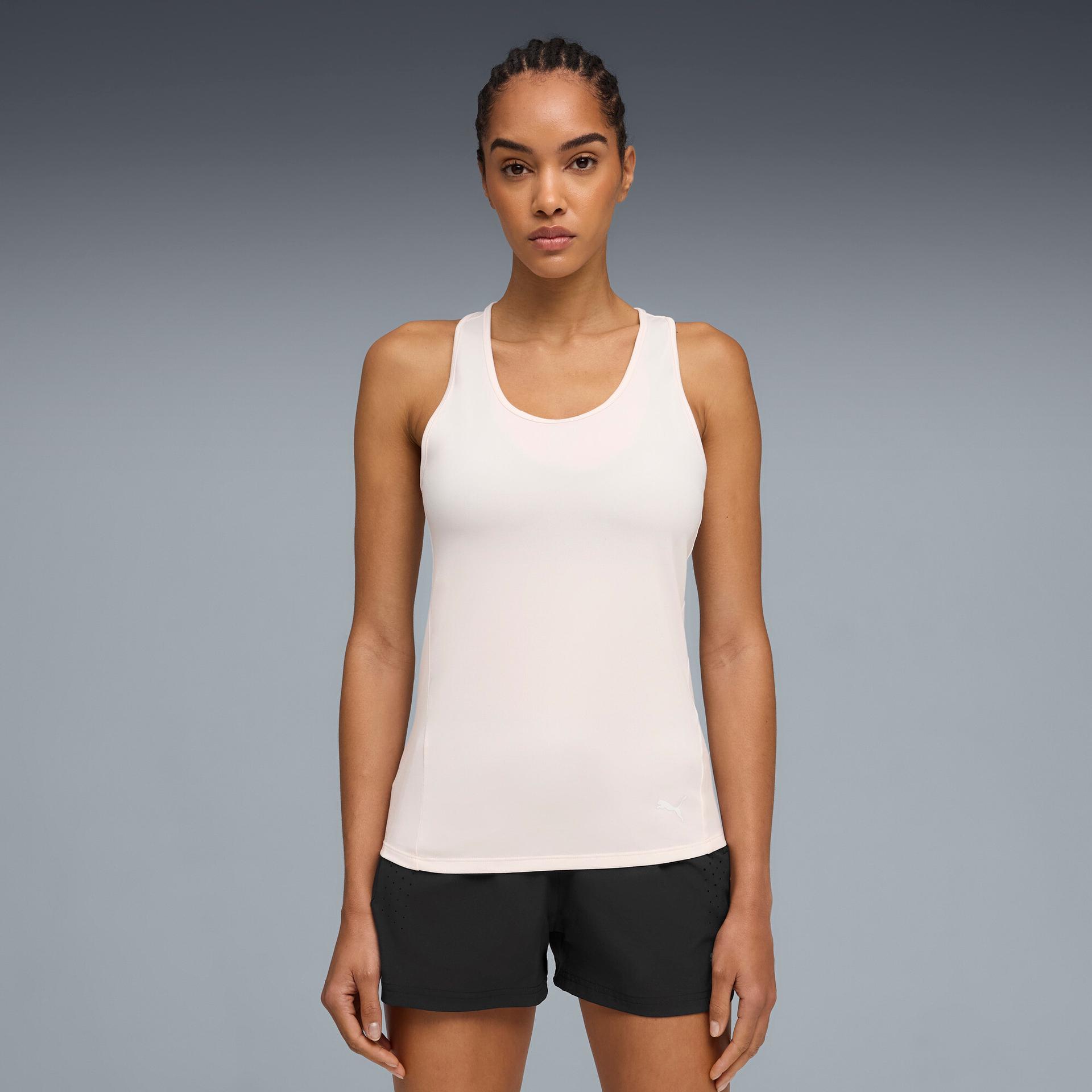 puma train all day essentials women's training racerback tank top shoes in pink, size m