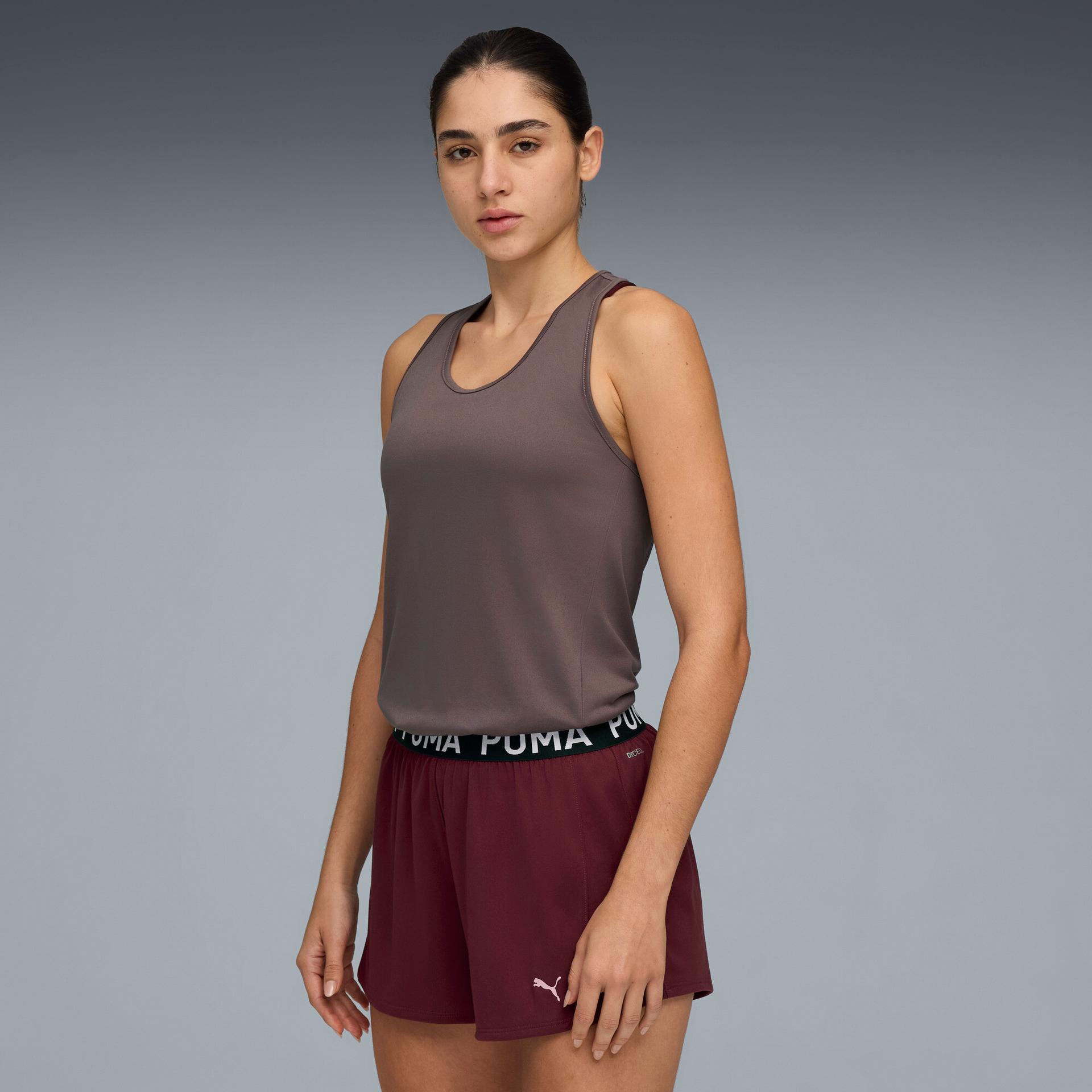 puma train all day essentials women's training racerback tank top shoes in purple, size s