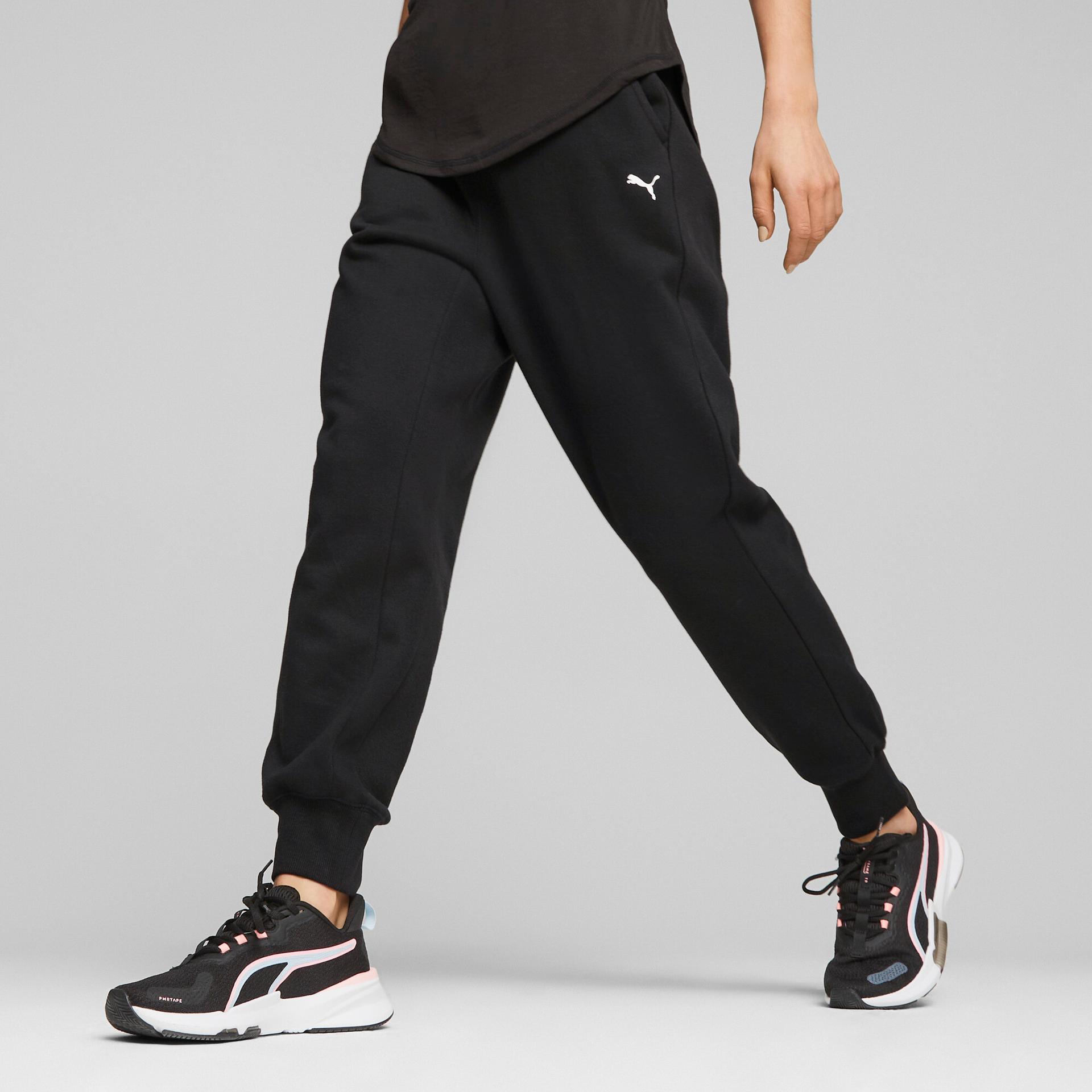 puma train favorite women's fleece training pants in black, size s