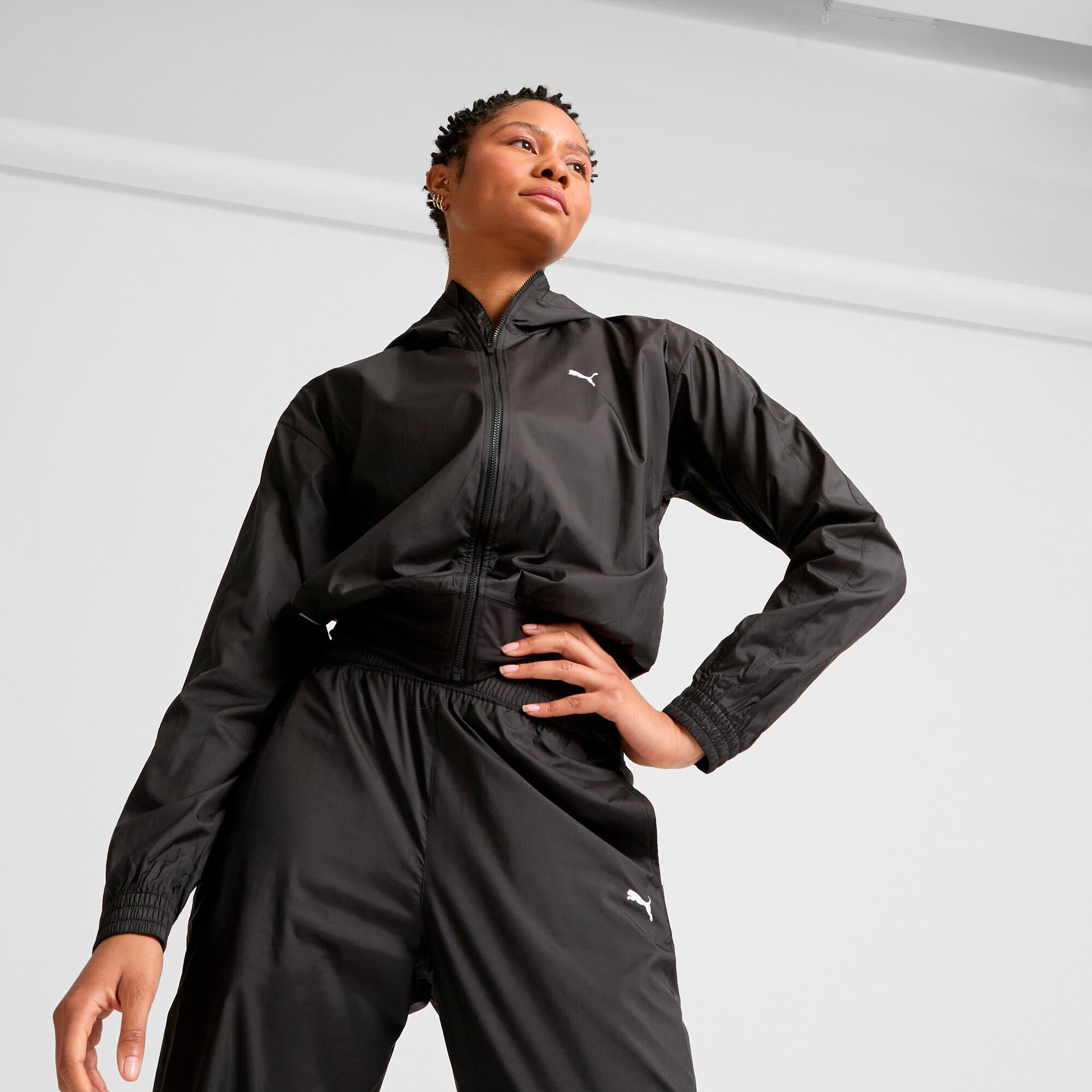 puma train favorite women's jacket in black, size xxl