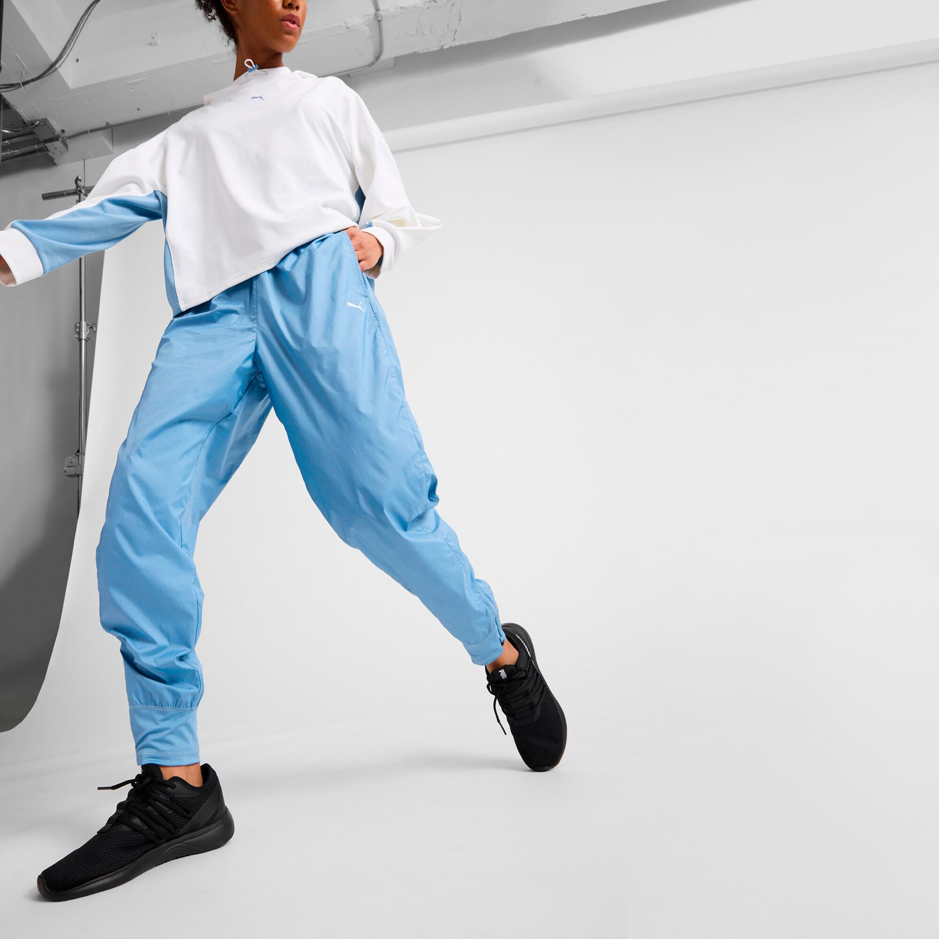 puma train favorite women's pants in blue, size m