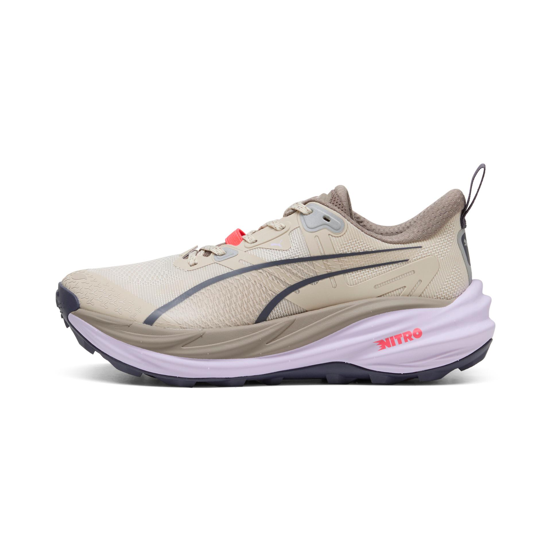 puma voyage nitroâ¢ 4 women's trail running shoes in beige, size 10