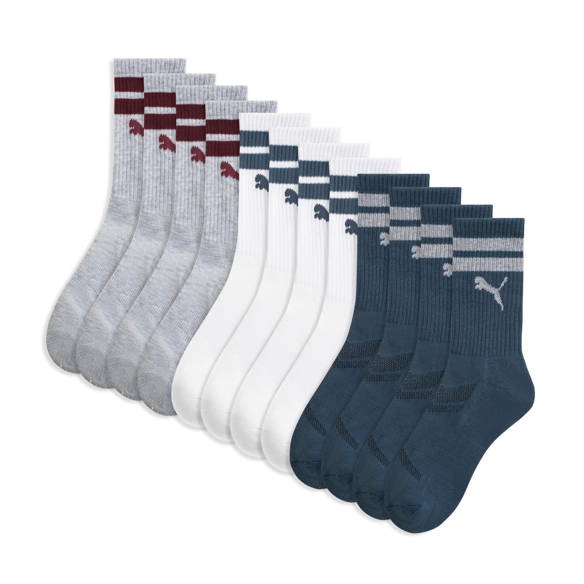 puma women's crew socks (6 pairs) in assorted colours, size 9-11