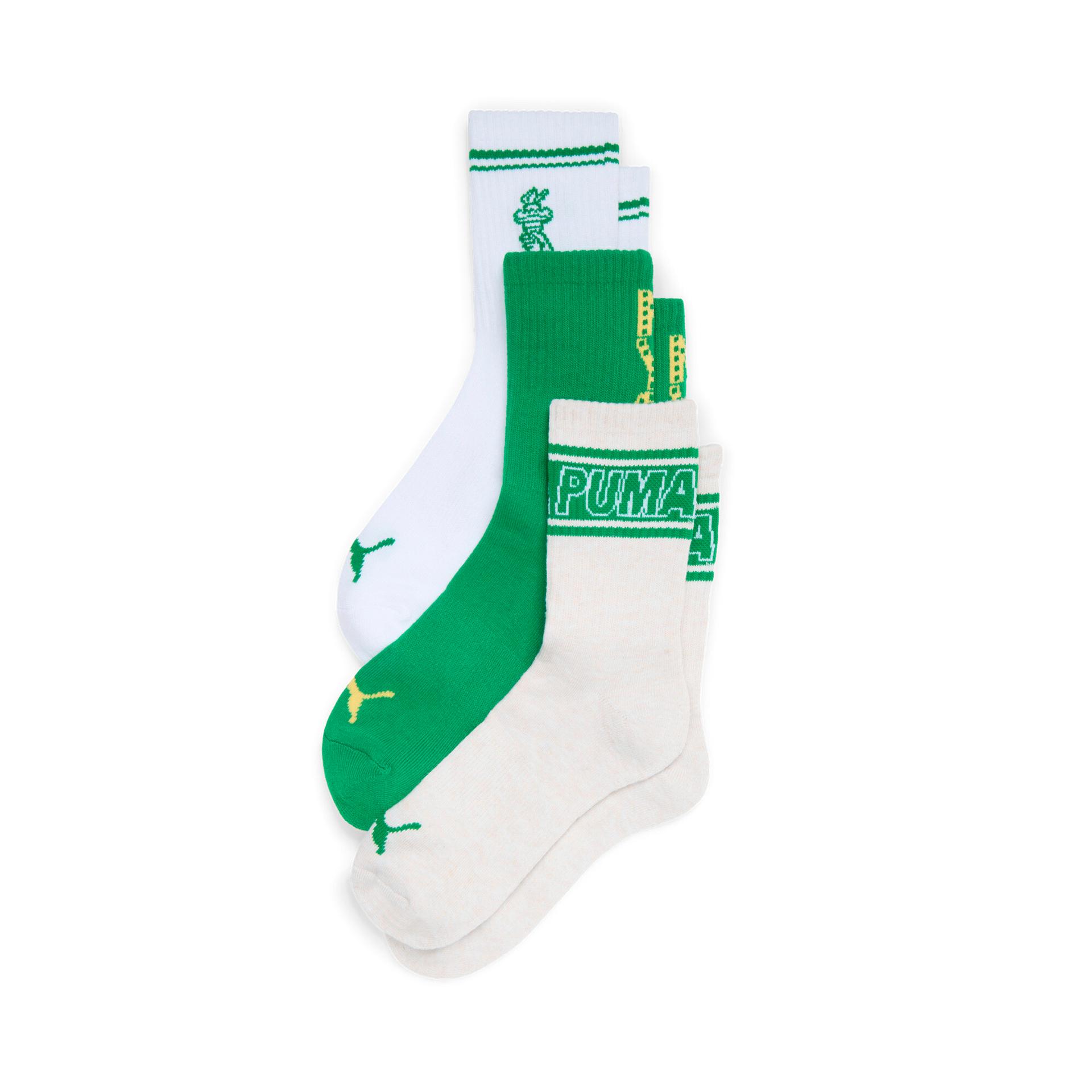 puma women's half-terry low crew length socks (3 pairs) in assorted colours, size 9-11