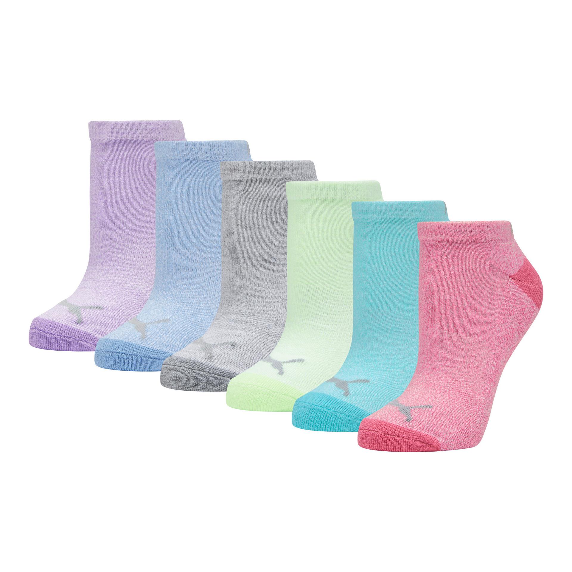 puma women's half-terry low cut socks (3 pairs) in assorted colours, size 9-11