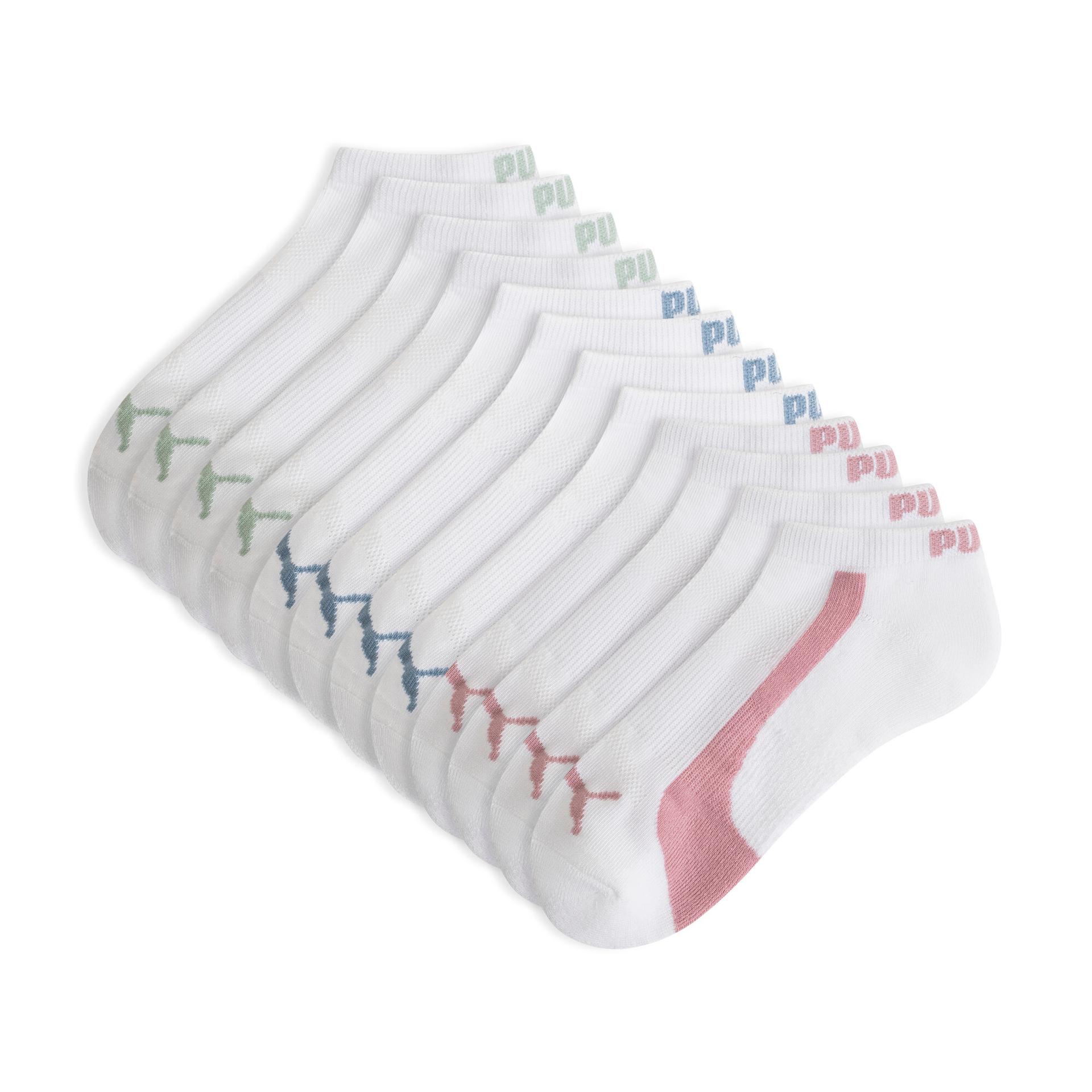 puma women's half-terry low socks (6 pairs) in assorted colours, size 9-11